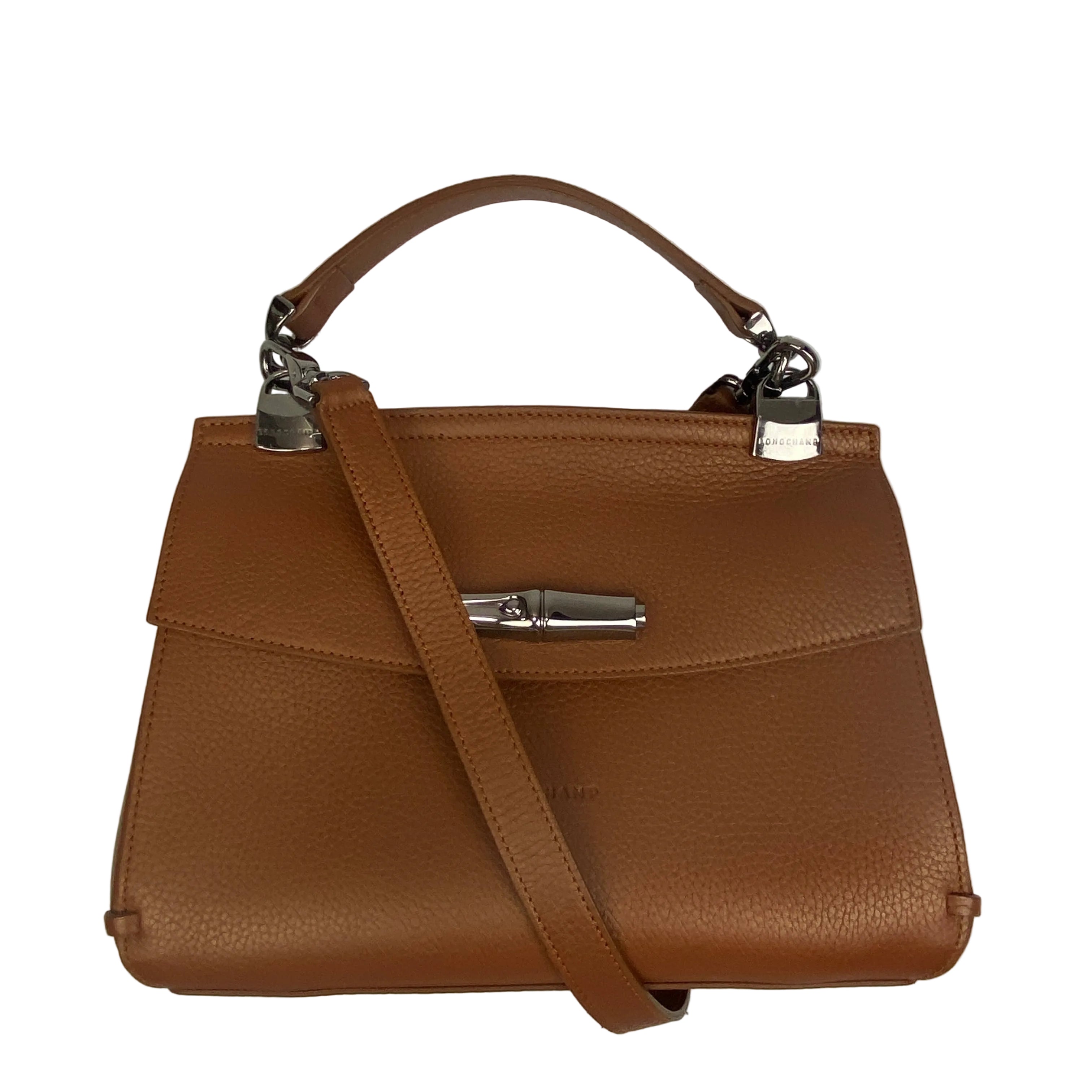 Longchamp New Madeleine Brown Leather Shoulder Bag