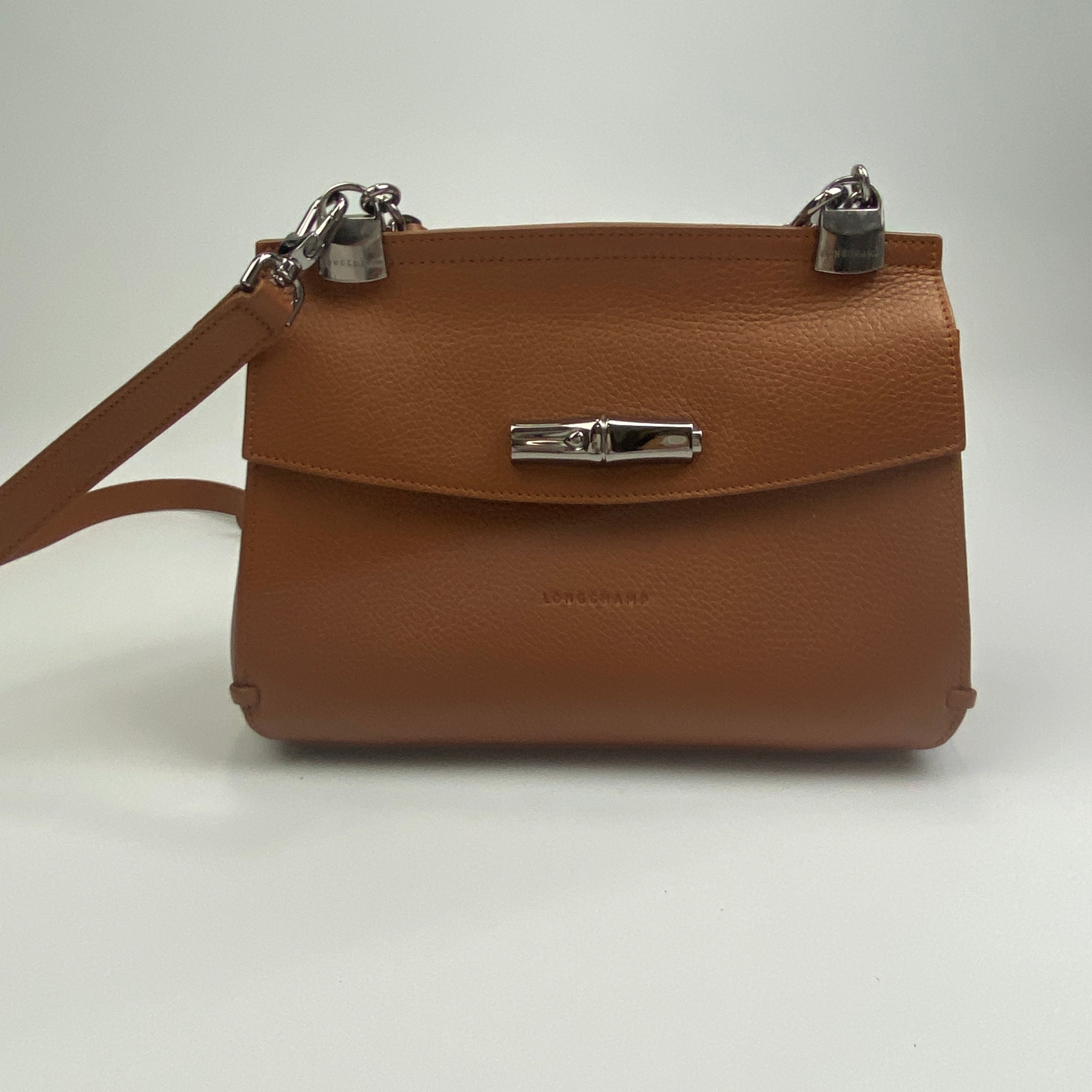 Longchamp New Madeleine Brown Leather Shoulder Bag