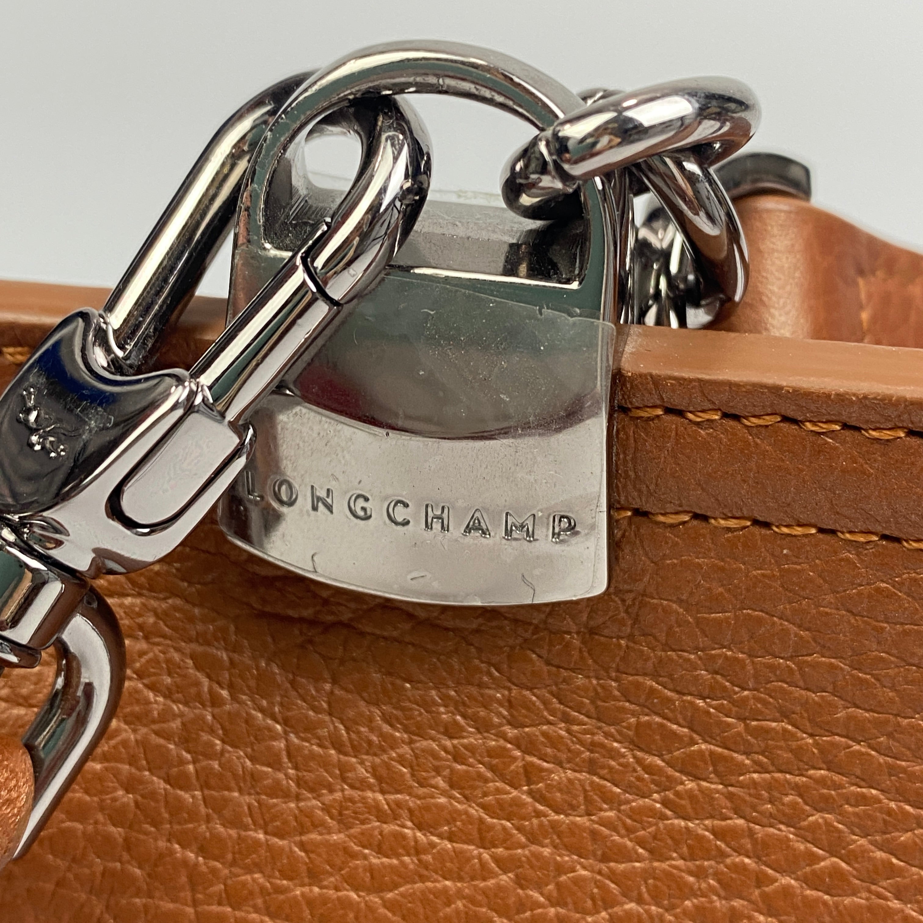 Longchamp New Madeleine Brown Leather Shoulder Bag