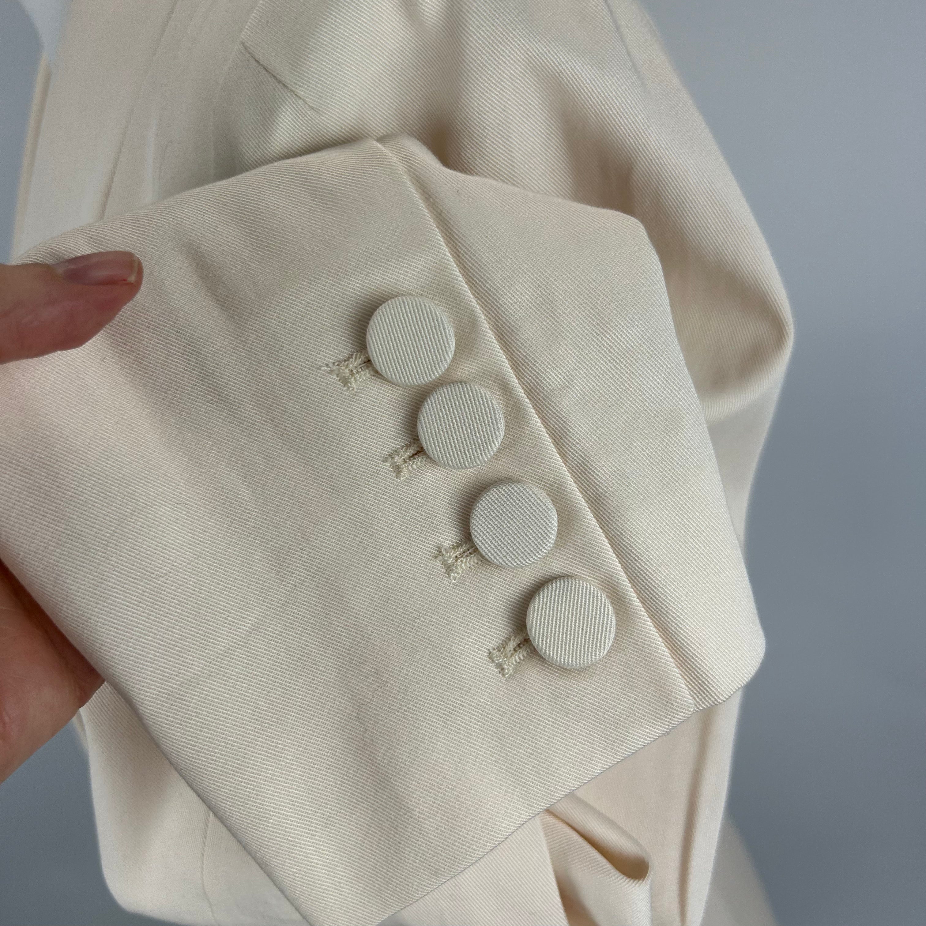 Paige New Cream Lyocell & Cotton Jacket XS