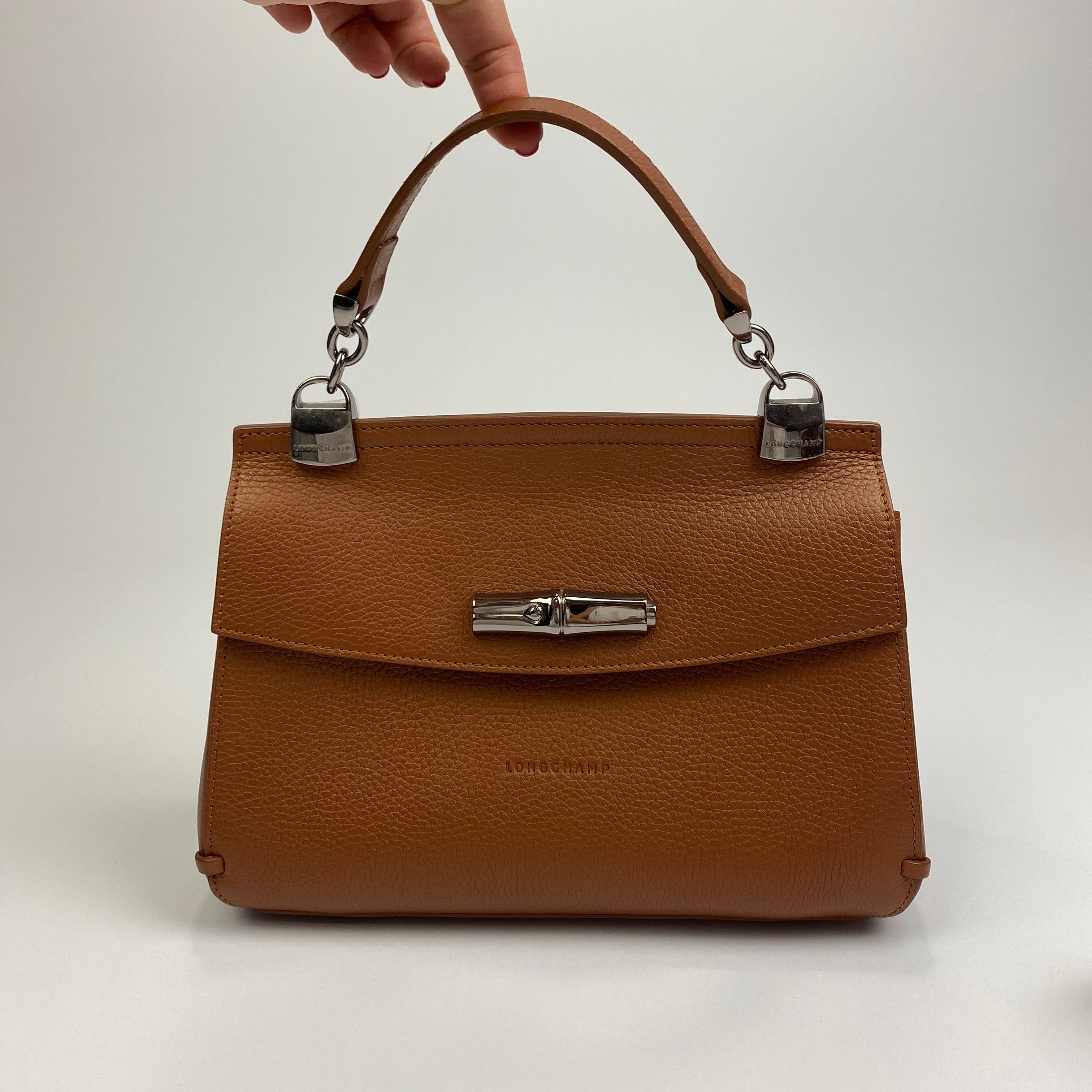 Longchamp New Madeleine Brown Leather Shoulder Bag