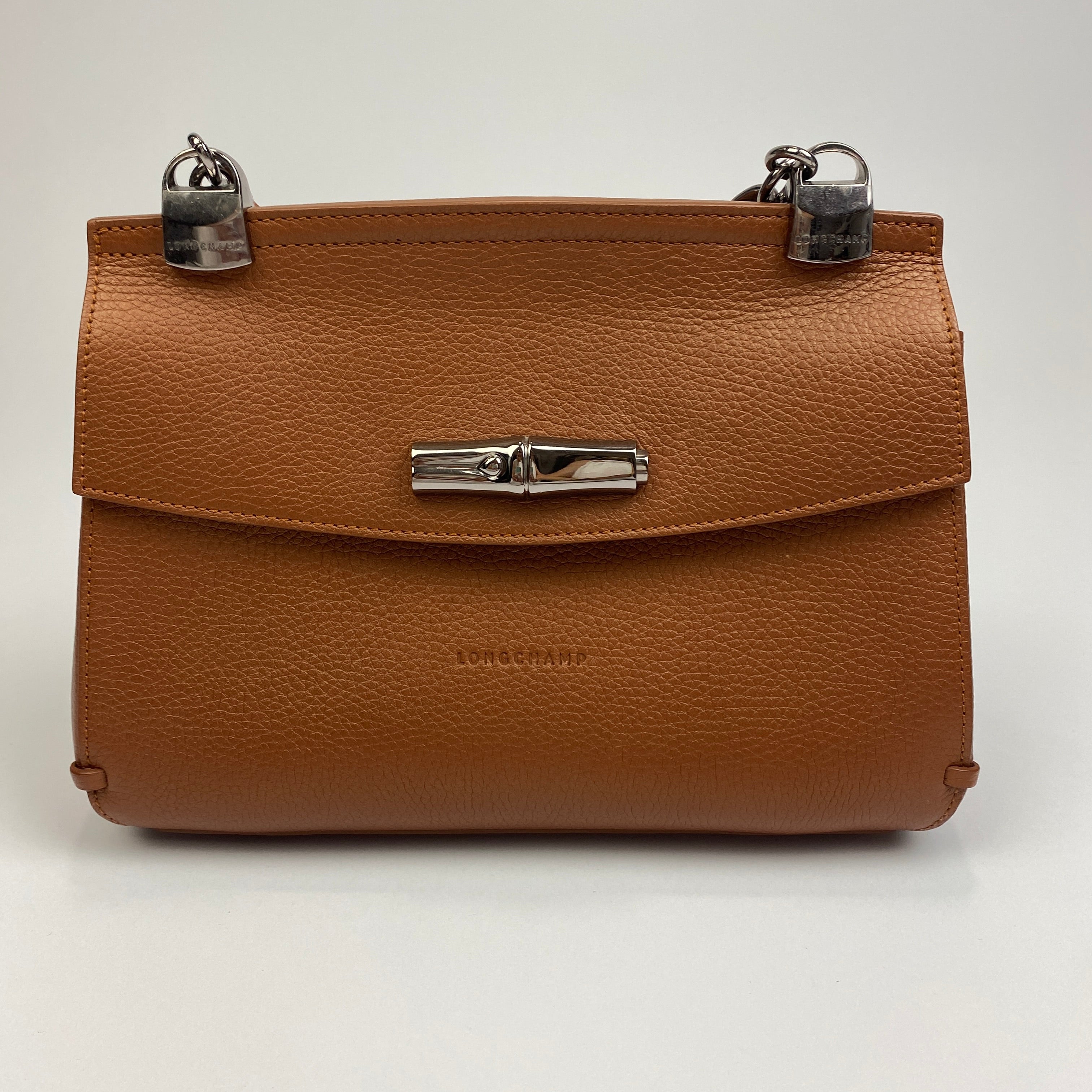 Longchamp New Madeleine Brown Leather Shoulder Bag