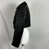 Burberry Black Quilted Lambskin Crop Jacket XXS/XS