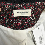 Zadig & Voltaire Black & Red Tweedy Volia Jacket XS