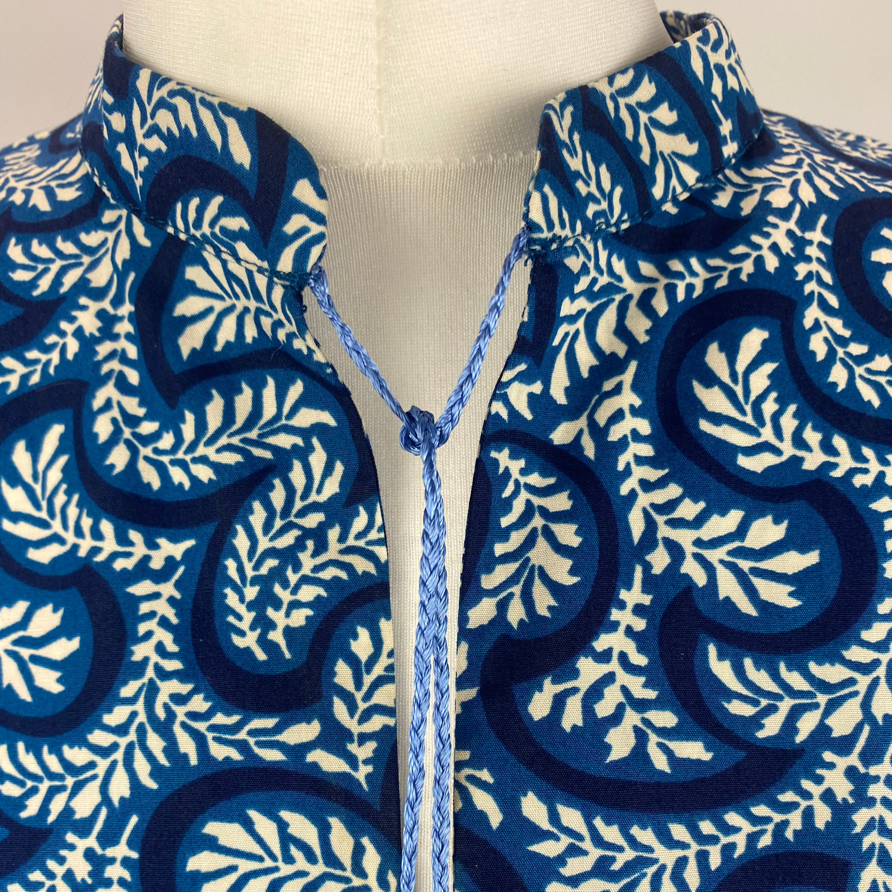 Weekend Max Mara Indigo & Navy Floral Print Cotton Tunic Dress L