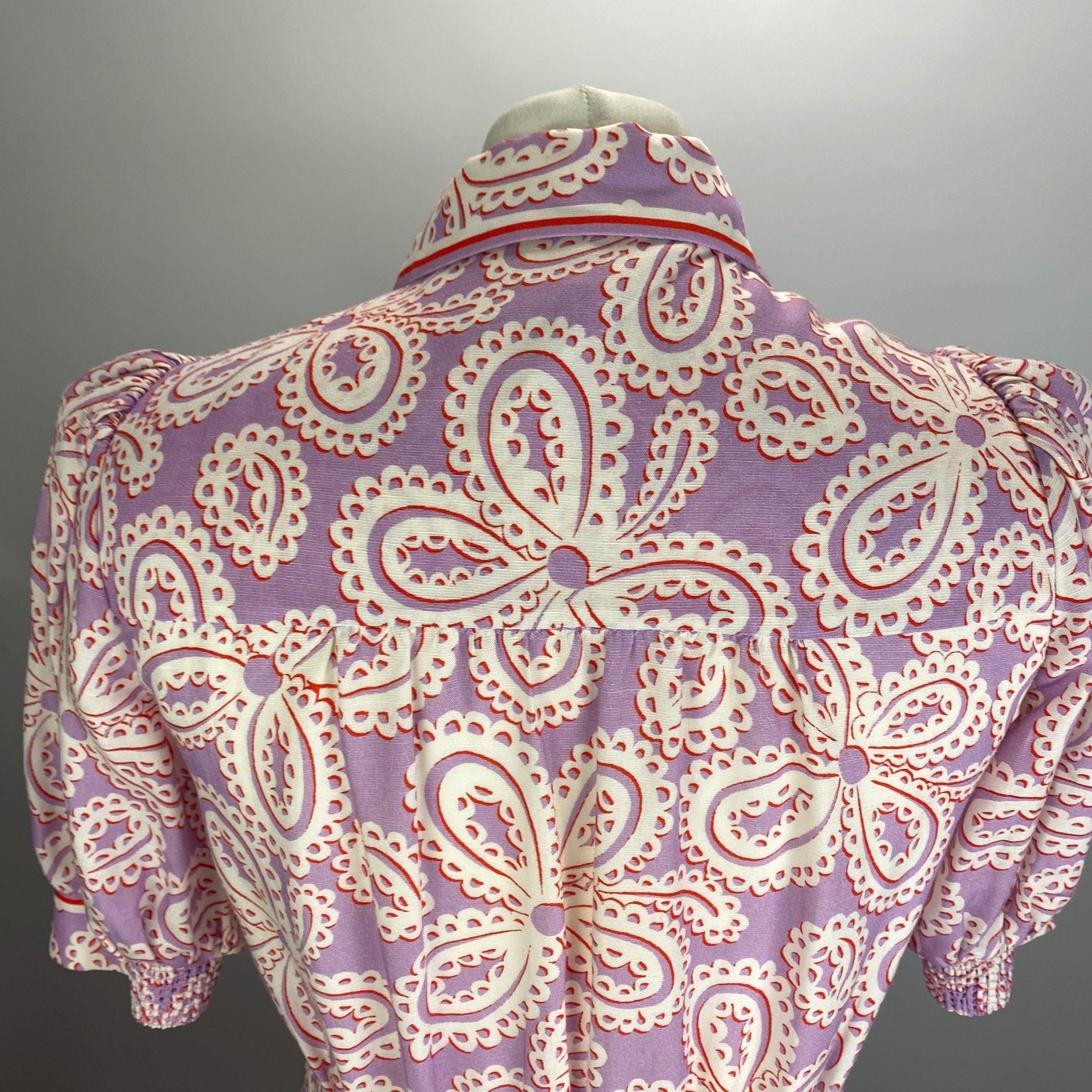 Me&Em £325 New Lilac & Pink Linen Mix Shirt Dress XS
