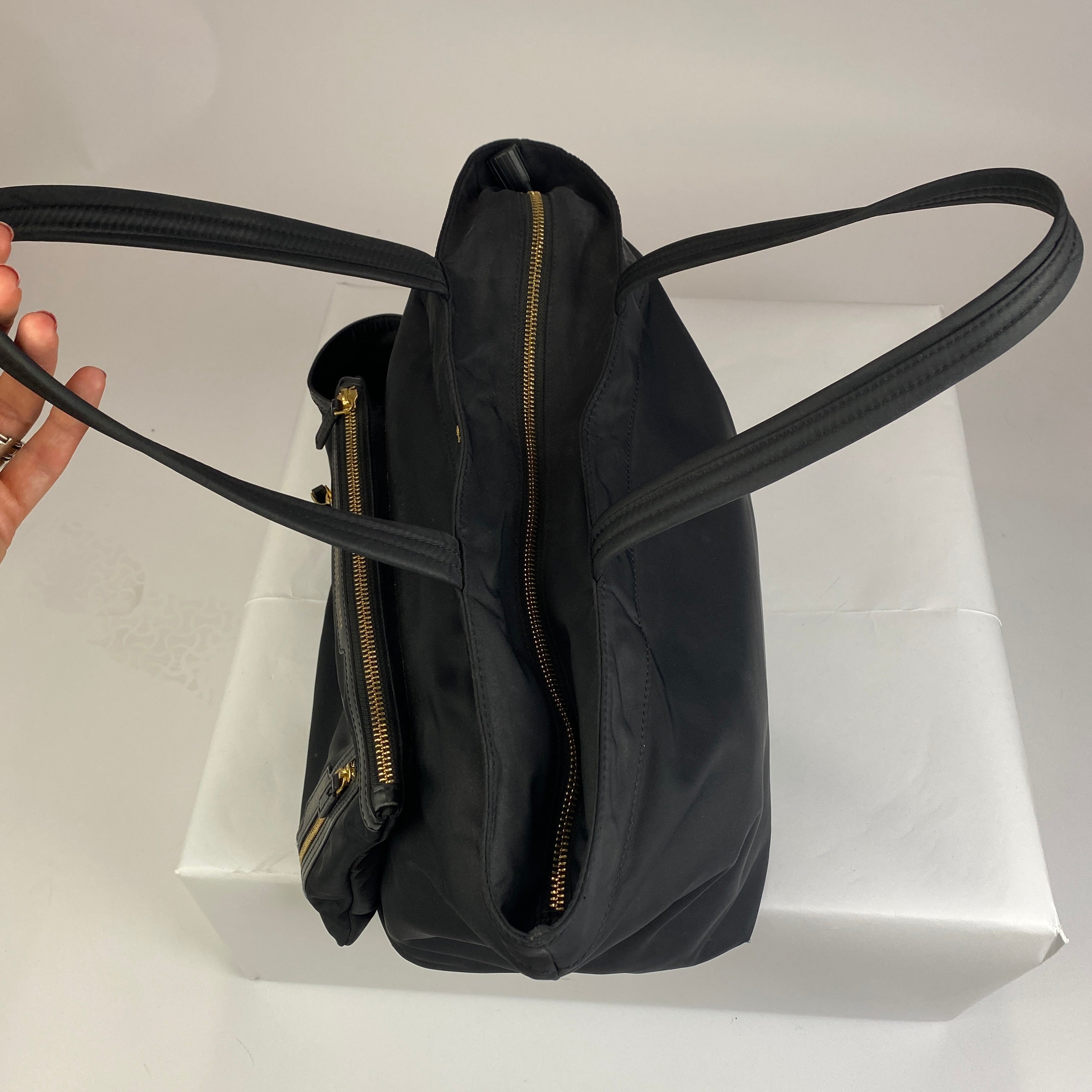 Anya Hindmarch £595 Black Nylon Multipocket Tote Bag