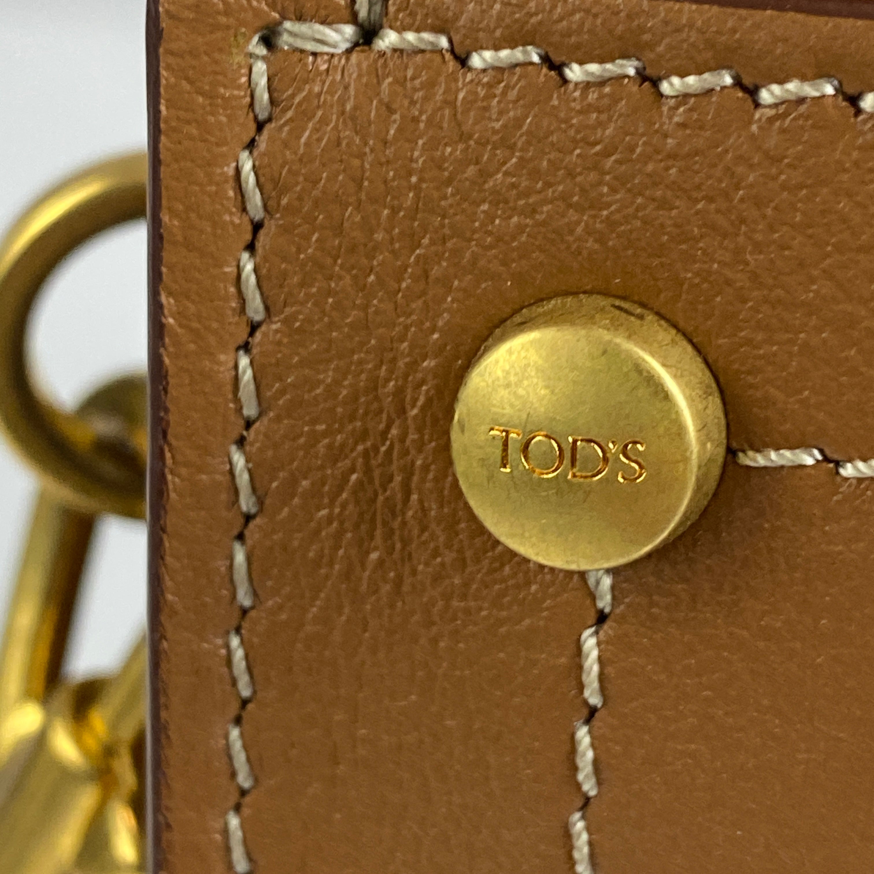 Tods New £1600 Camel Mini T Shoulderbag