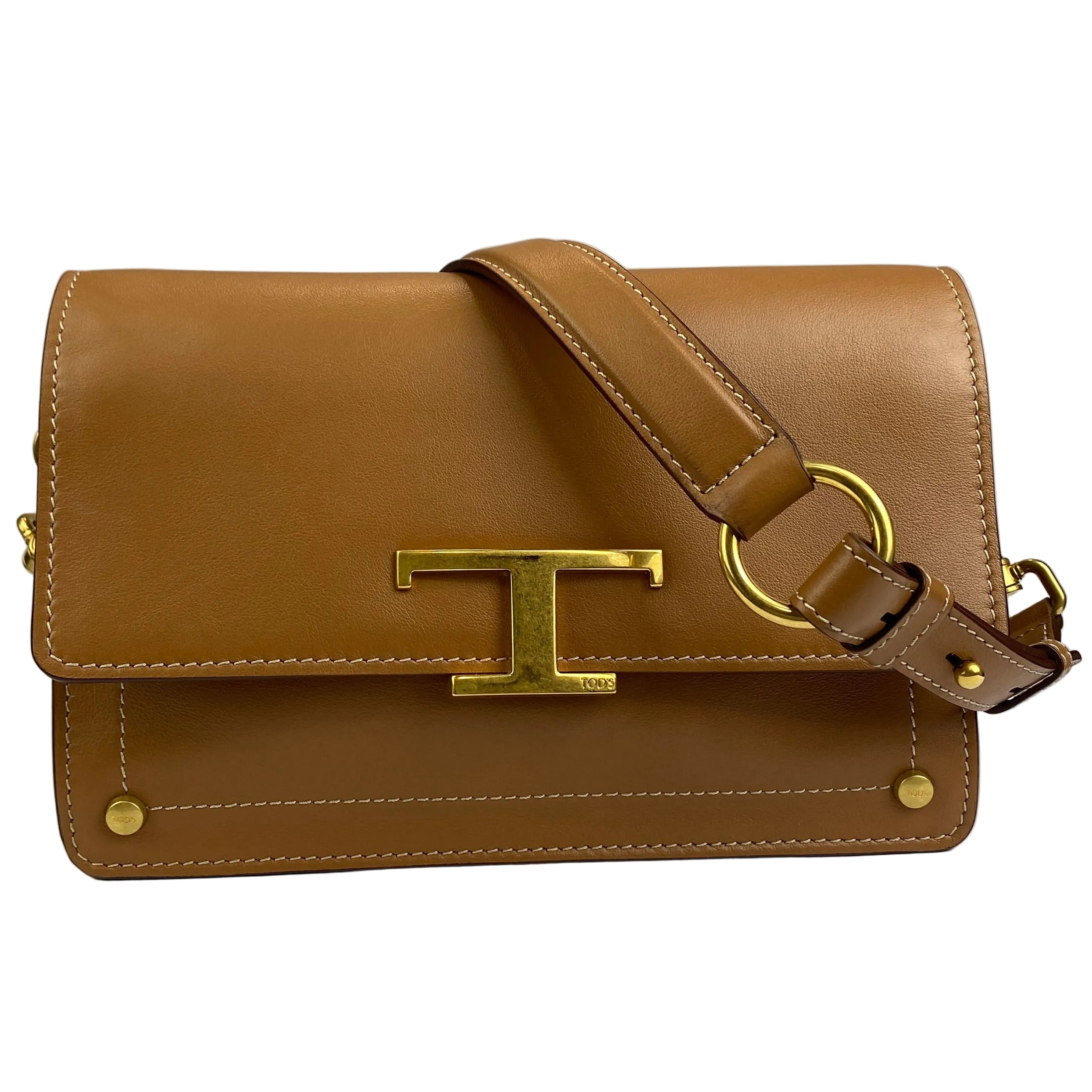 Tods New £1600 Camel Mini T Shoulderbag