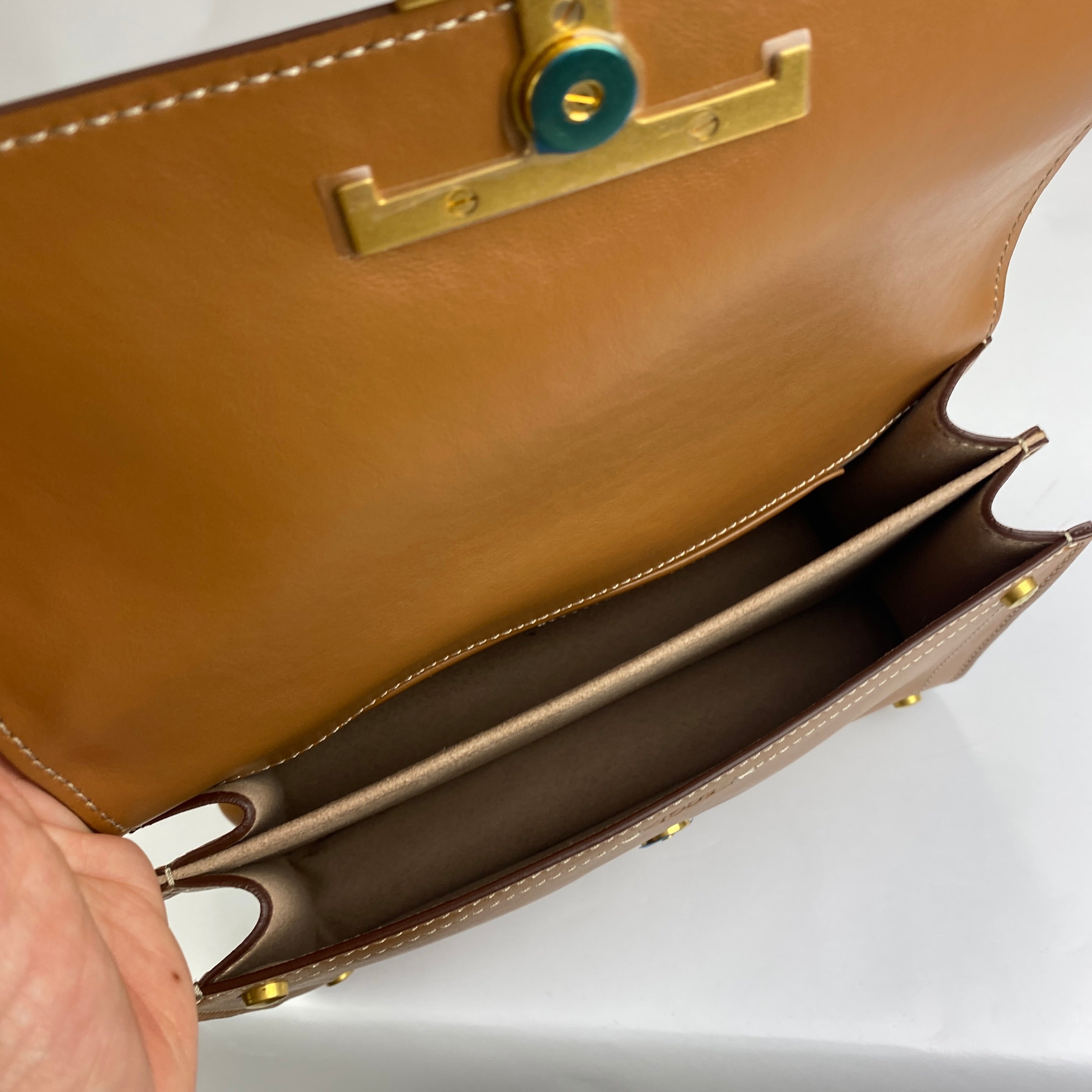Tods New £1600 Camel Mini T Shoulderbag