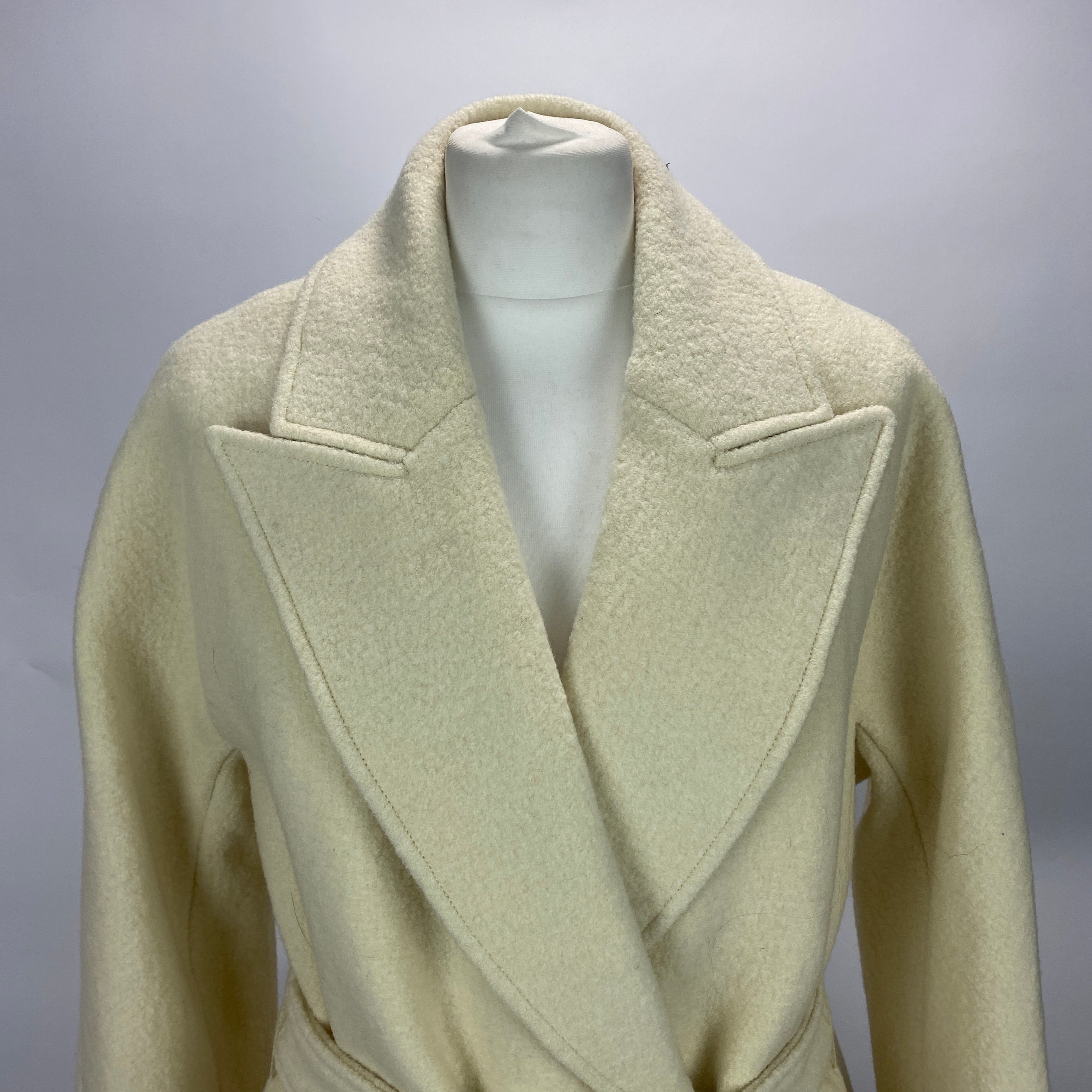 Veronica Beard New £1600 Cream Boucle Wool Della Dickey Coat S