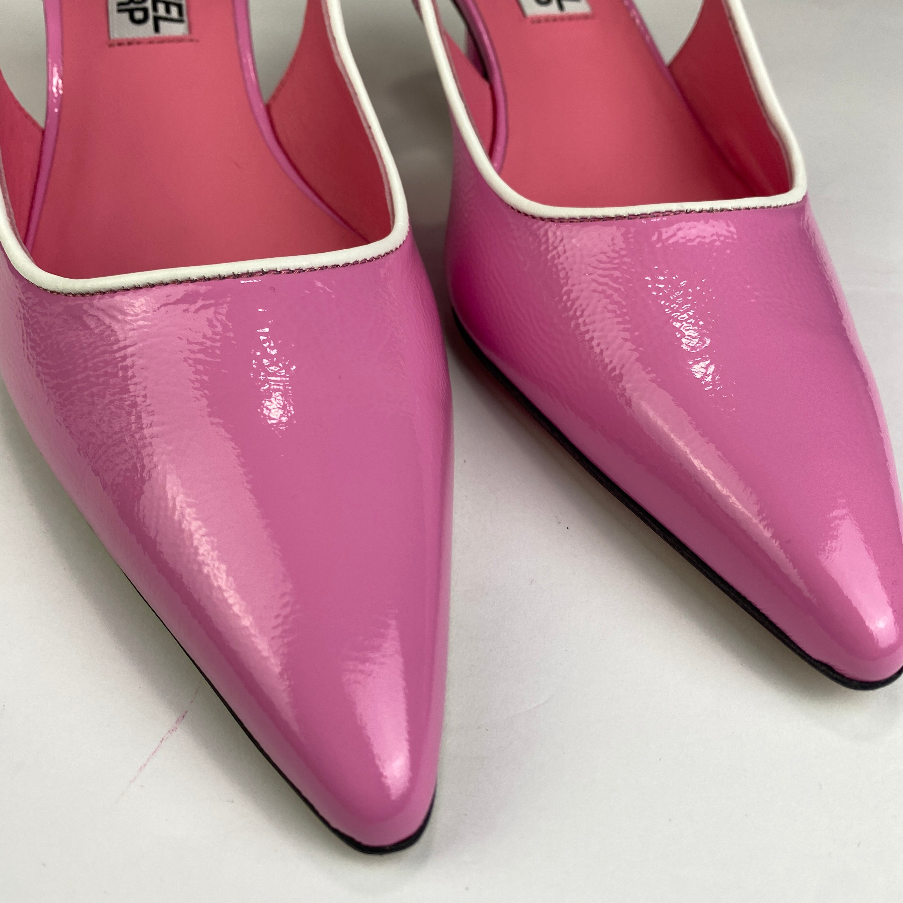 Essentiel Antwerp New £240 Pink Patent Slingback Heels 39