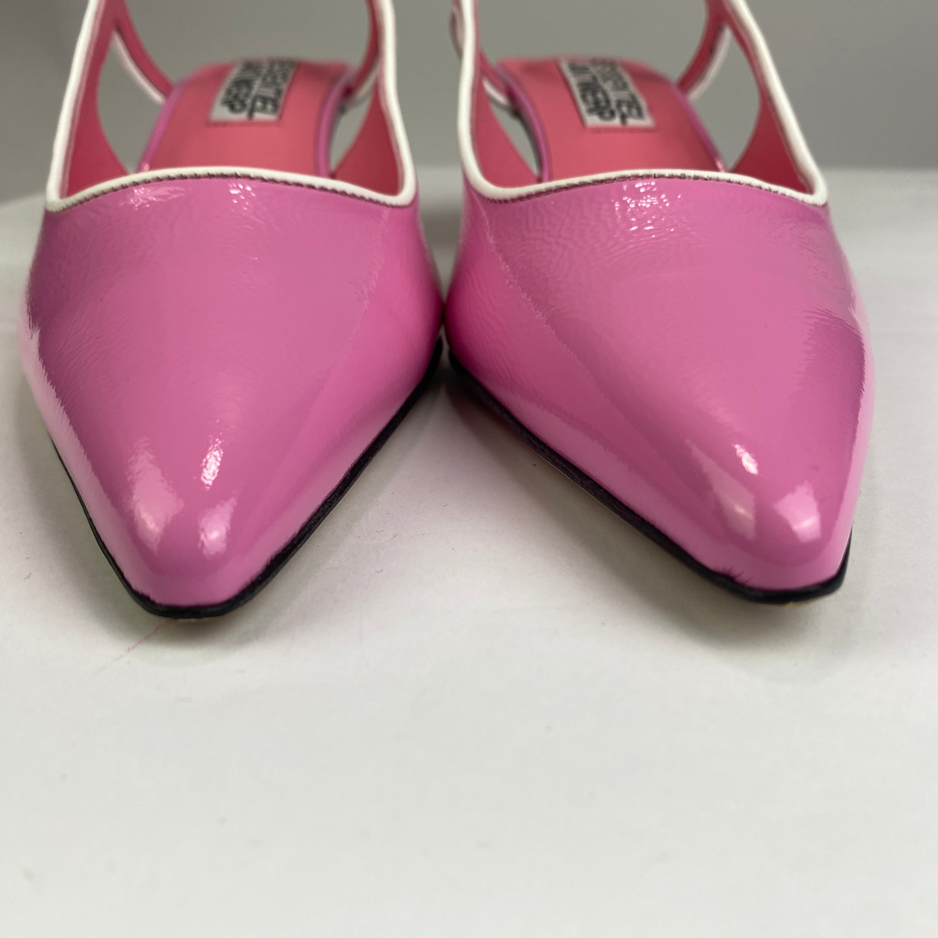 Essentiel Antwerp New £240 Pink Patent Slingback Heels 39