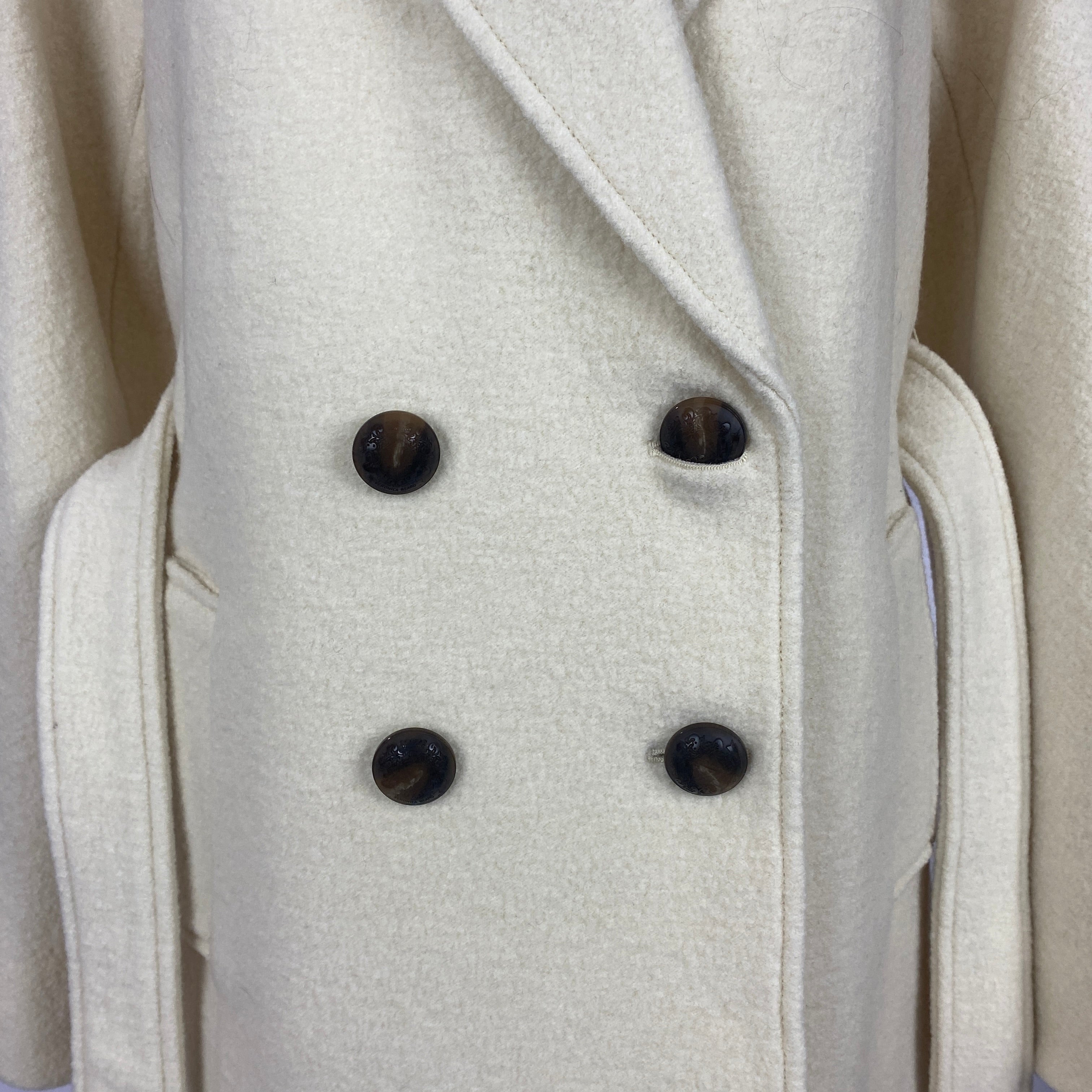 Veronica Beard New £1600 Cream Boucle Wool Della Dickey Coat S