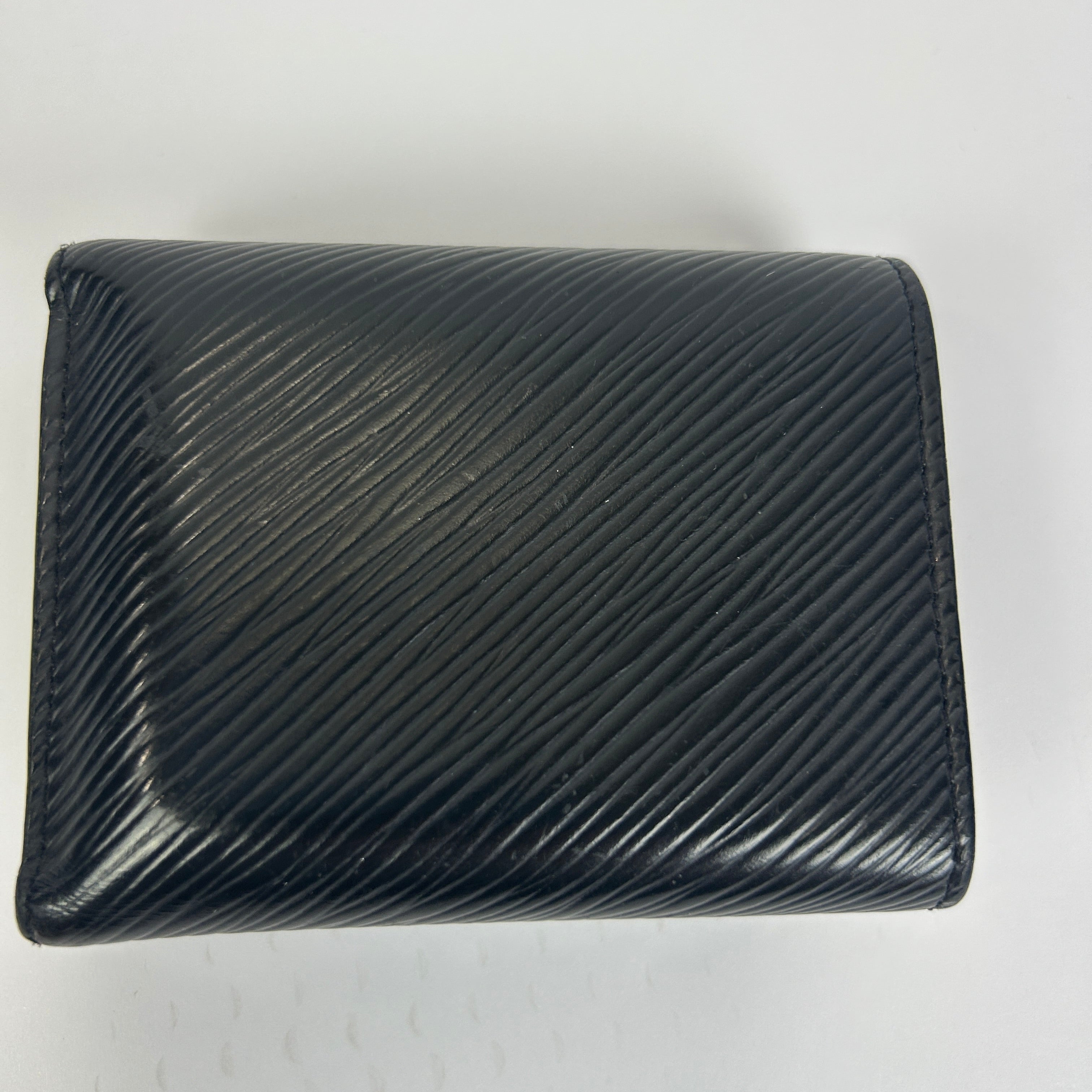 Louis Vuitton £650 Black Epi Leather Twist Compact Wallet