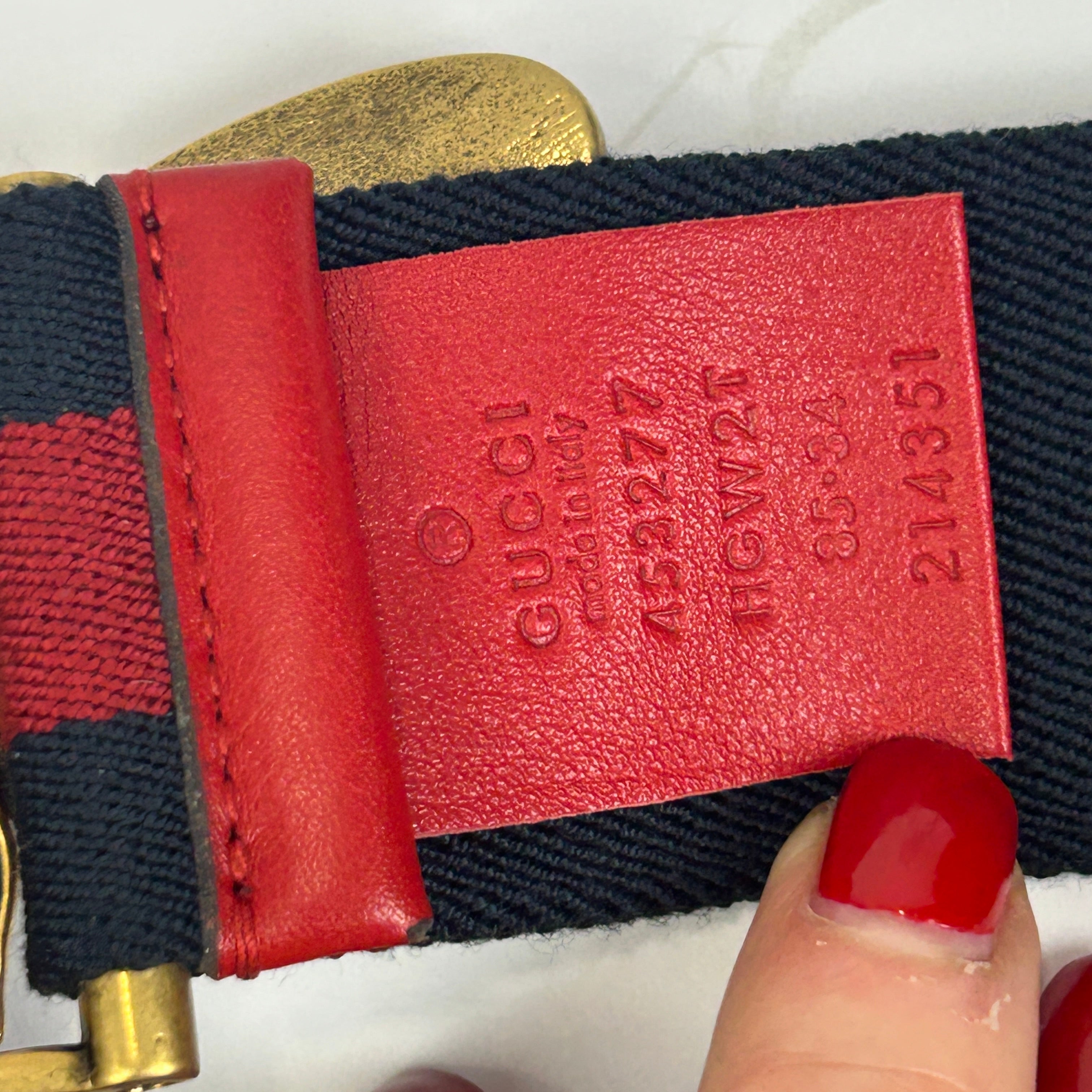 Gucci Queen Margaret Embellished Bee Belt O/S