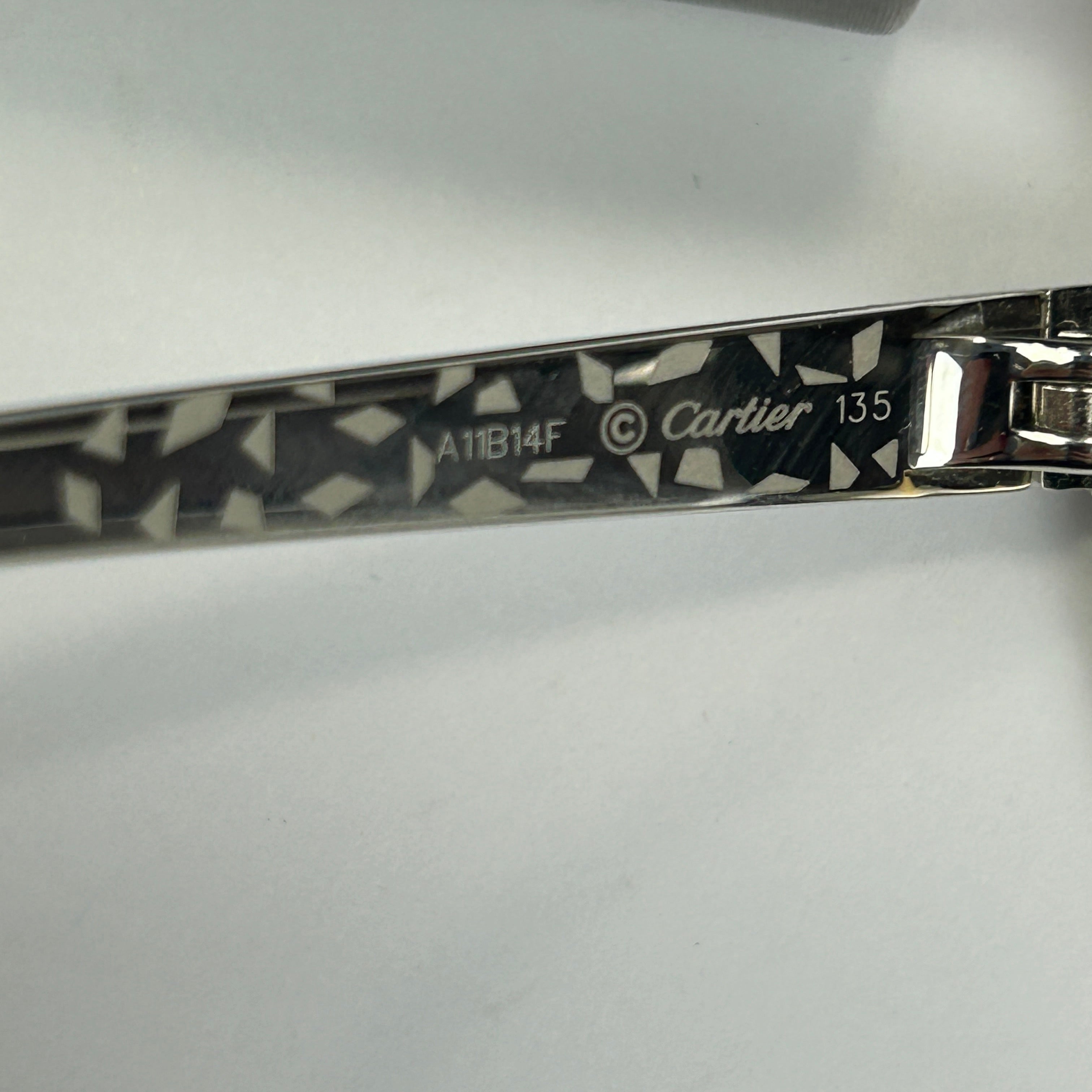 Cartier £1030 Black Wild Panthere Oversize Sunglasses 55X17