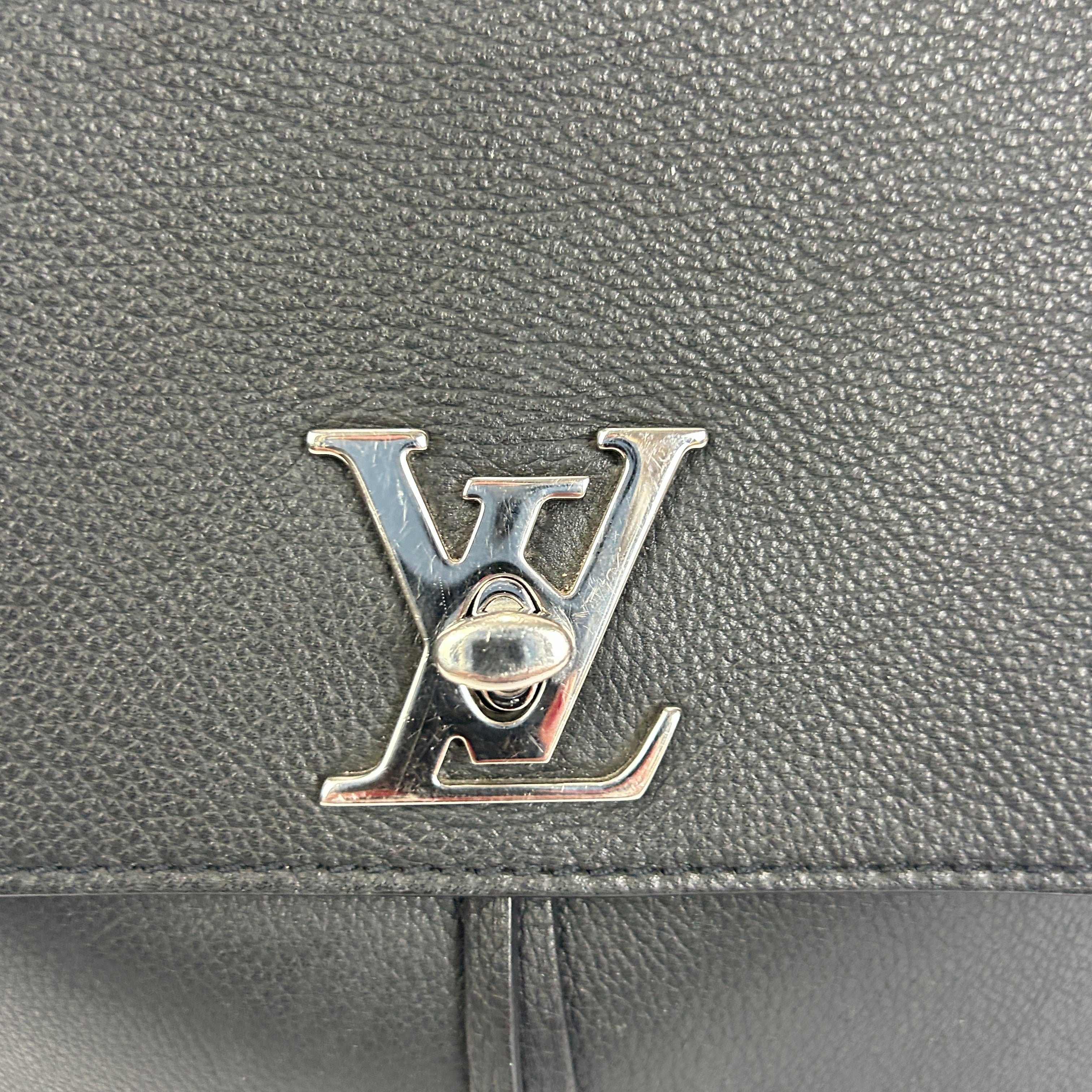 Louis Vuitton £2050 Black Calfskin Lockme Backpack