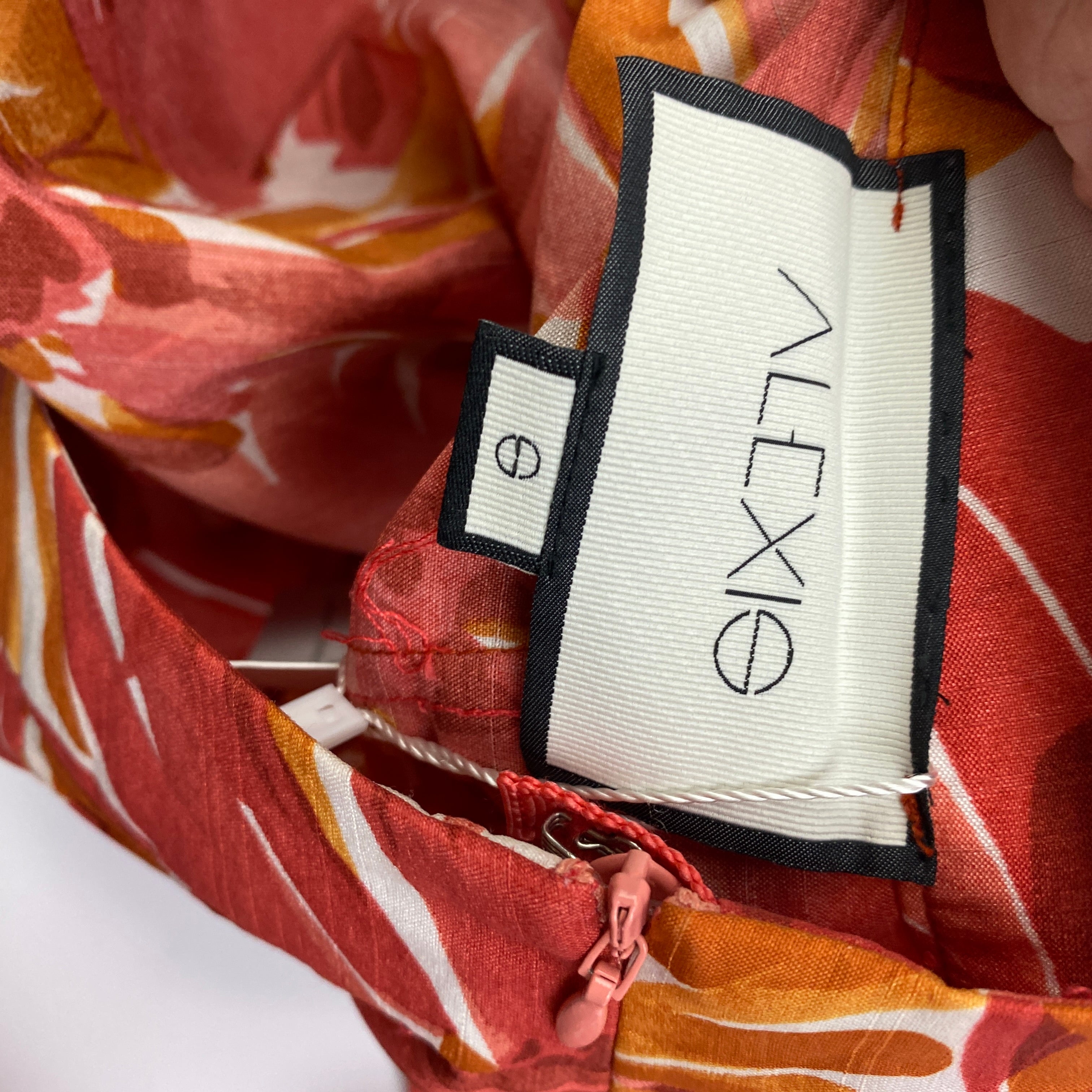 Alexis New £295 Burnt Orange & Ivory Floral Brushstroke Pants S