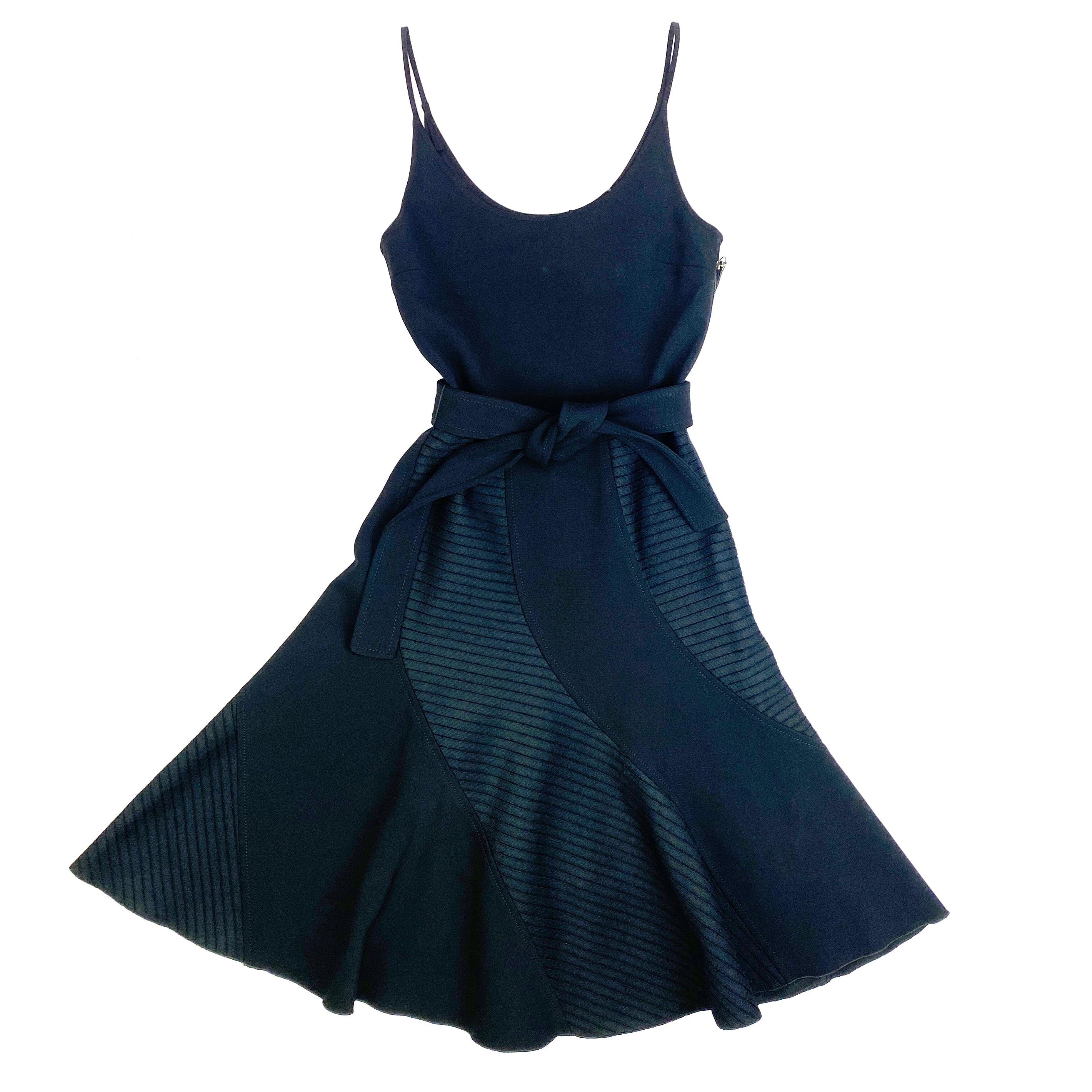 Louis Vuitton New Black Fit & Flare Dress XXS