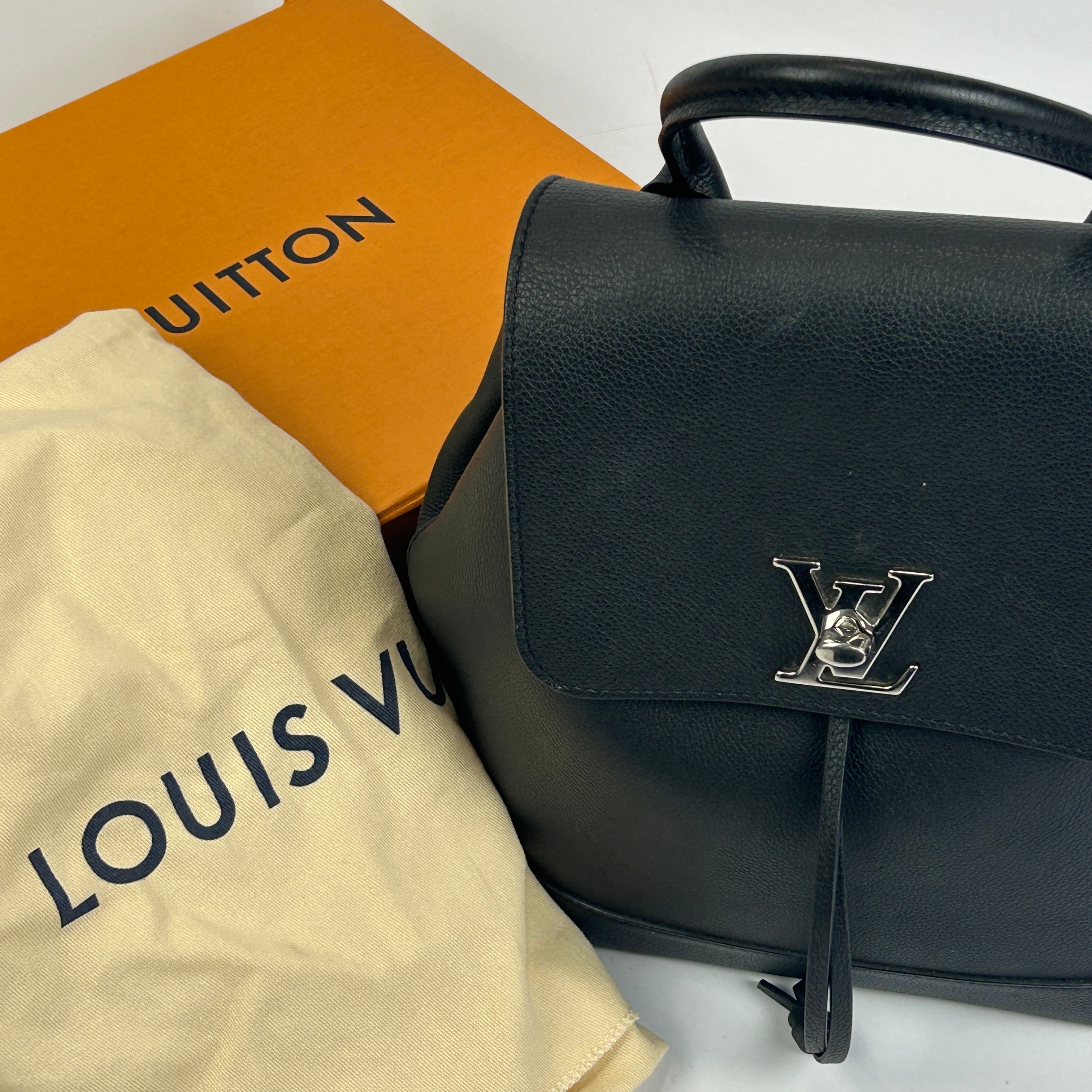 Louis Vuitton £2050 Black Calfskin Lockme Backpack