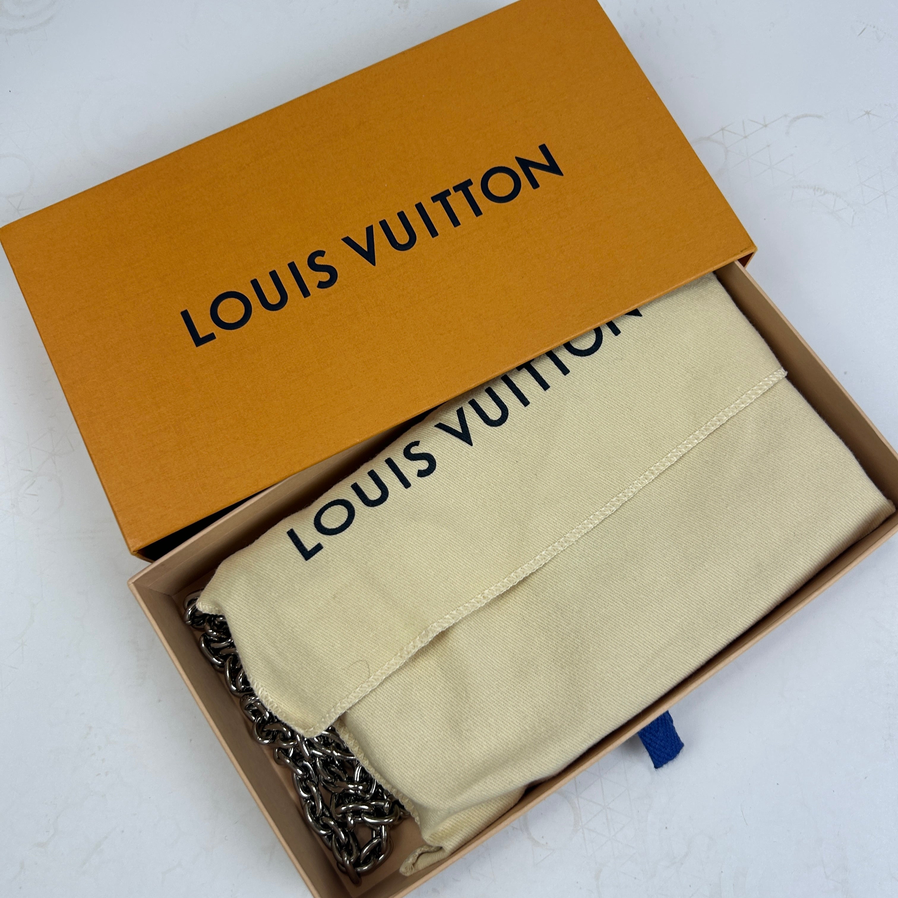 Louis Vuitton Pink Epi Leather Twist Chain Wallet