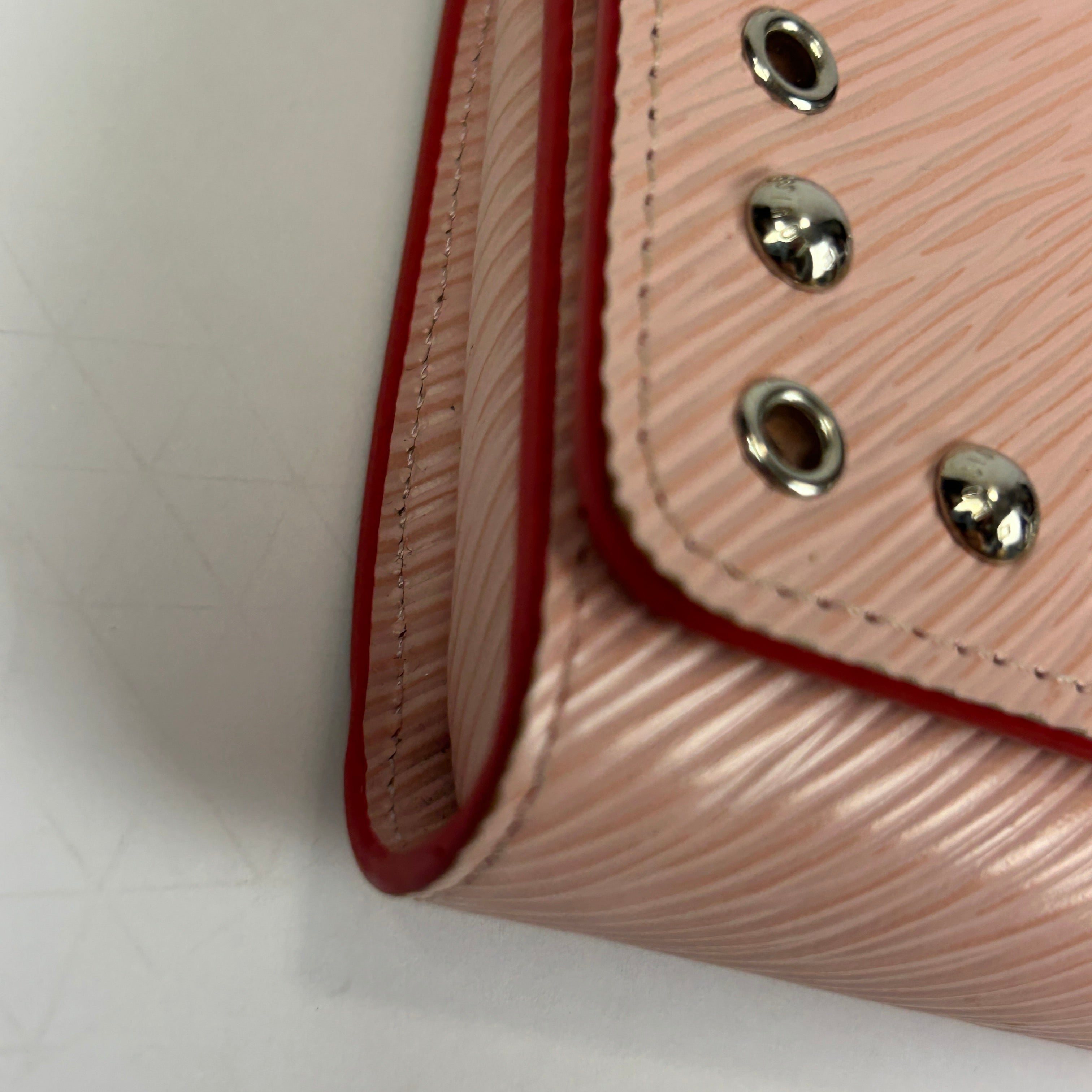 Louis Vuitton Pink Epi Leather Twist Chain Wallet