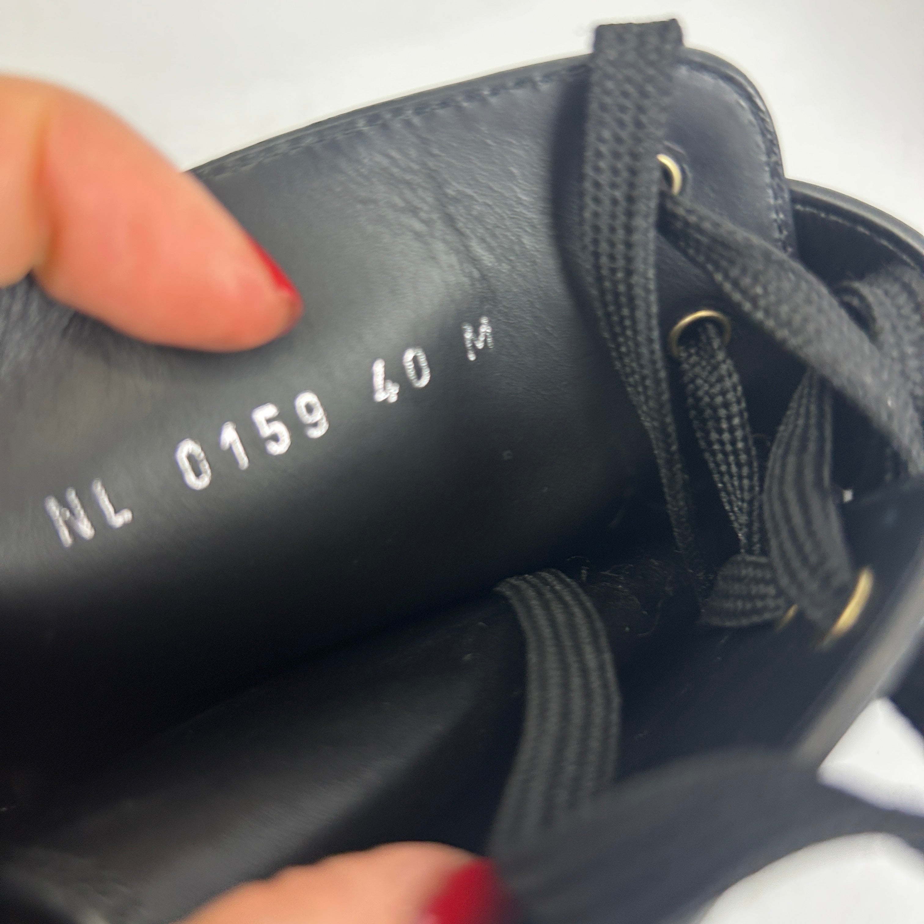 Louis Vuitton £1030 Black Wonderland Ranger Combat Boots 40