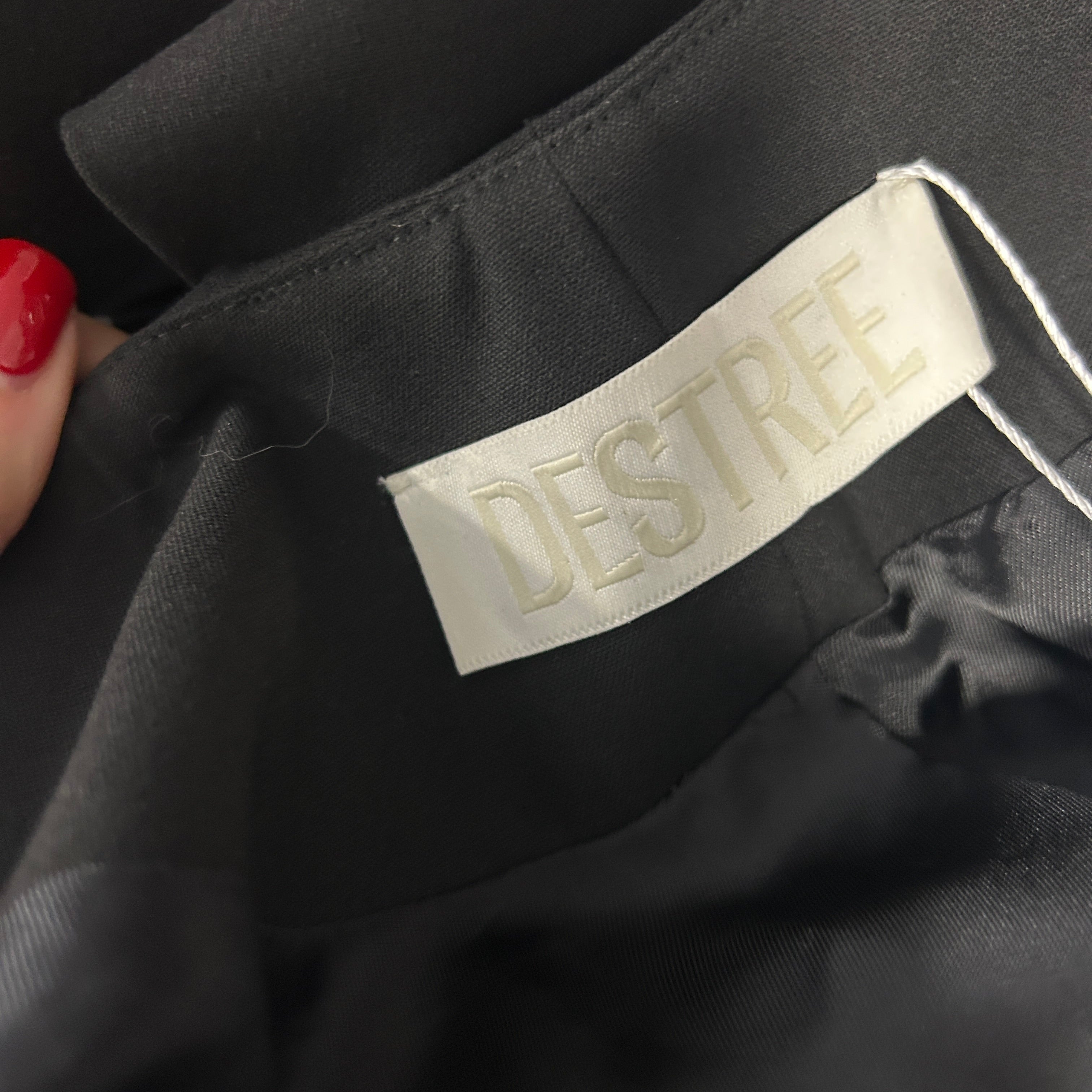 Destree £650 Black Crepe Aloise Gold Button Blazer S