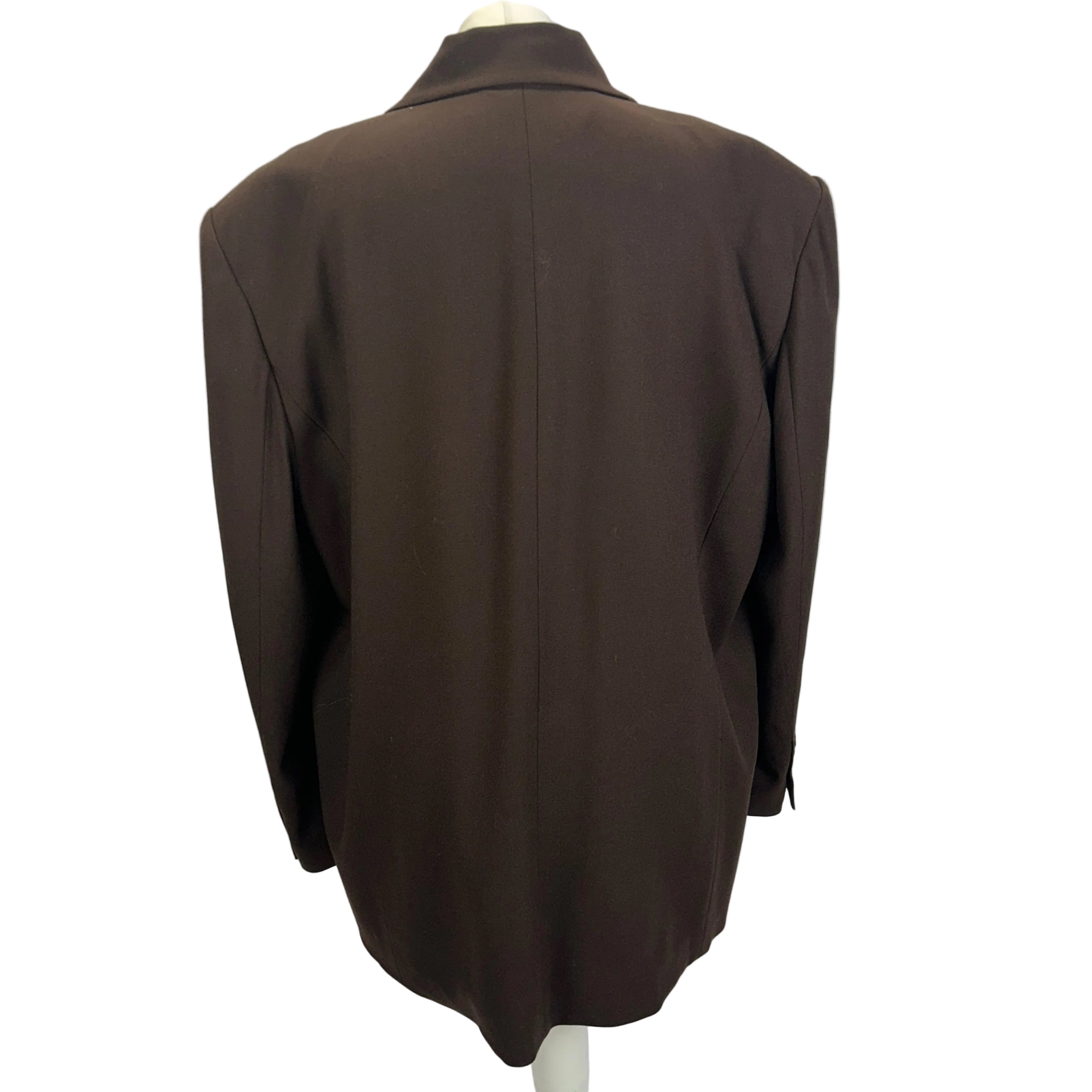 The Frankie Shop New Chocolate Wool Linnea Blazer L/XL/XXL