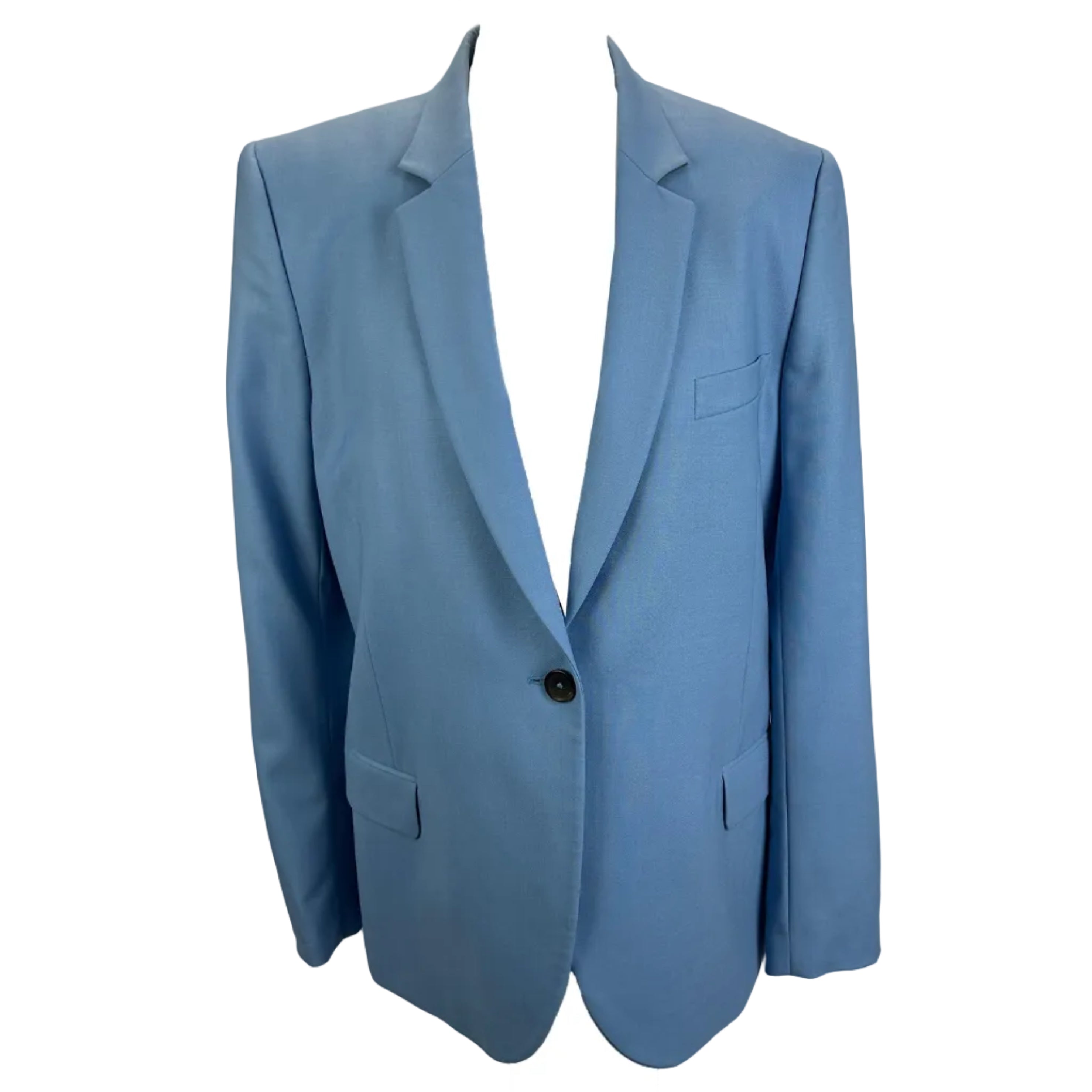 Paul Smith Baby Blue Wool Longline Blazer XL