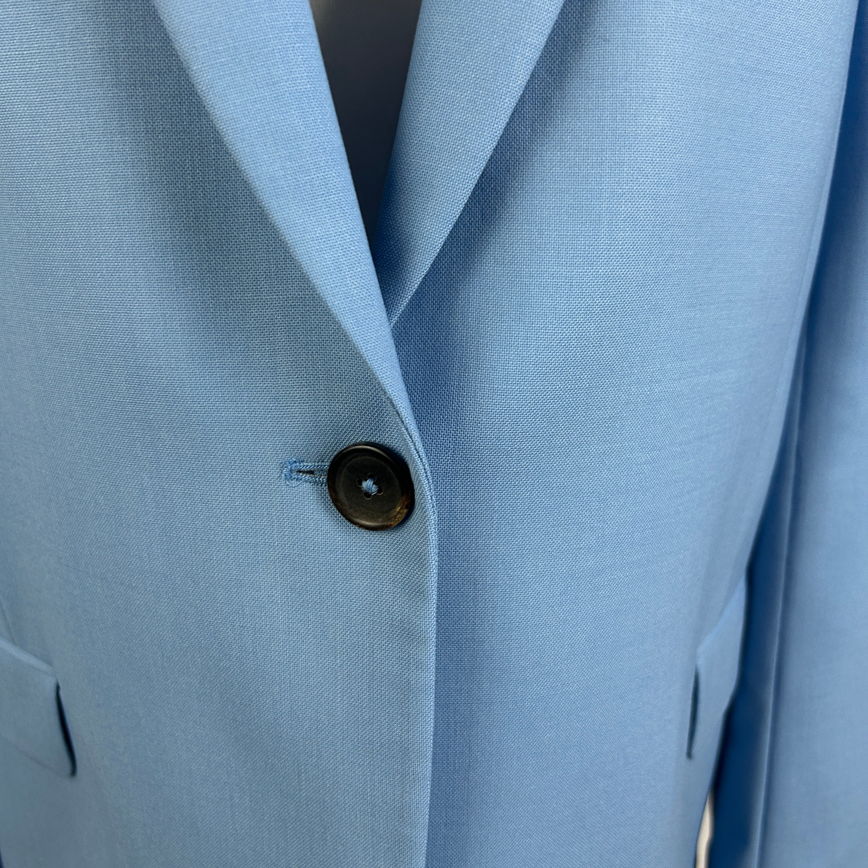 Paul Smith Baby Blue Wool Longline Blazer XL