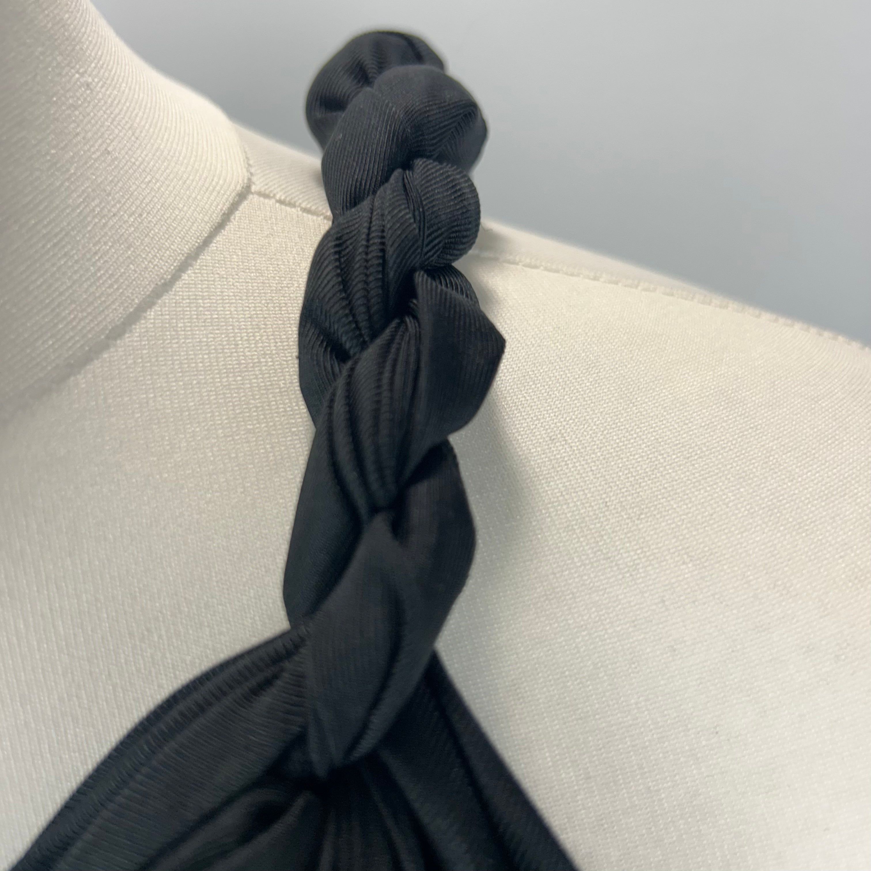 Loulou Studio £470 Black Silk Adela One Shoulder Maxi Dress L