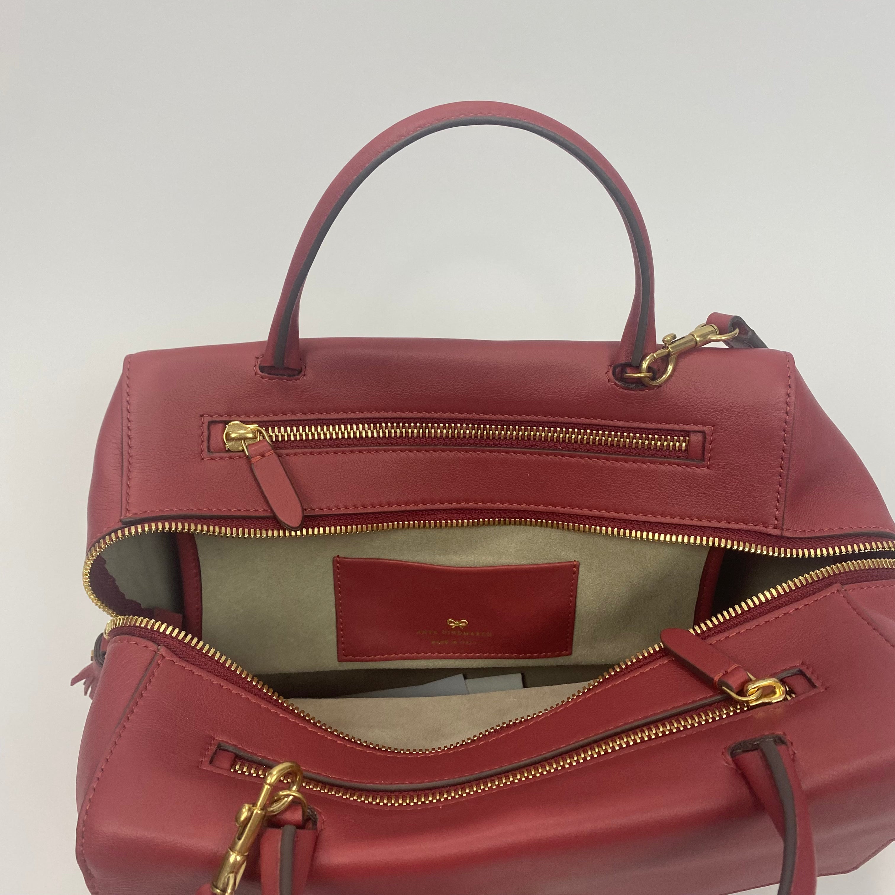 Anya Hindmarch £1650 Damson Calf Seaton Crossbody Bag
