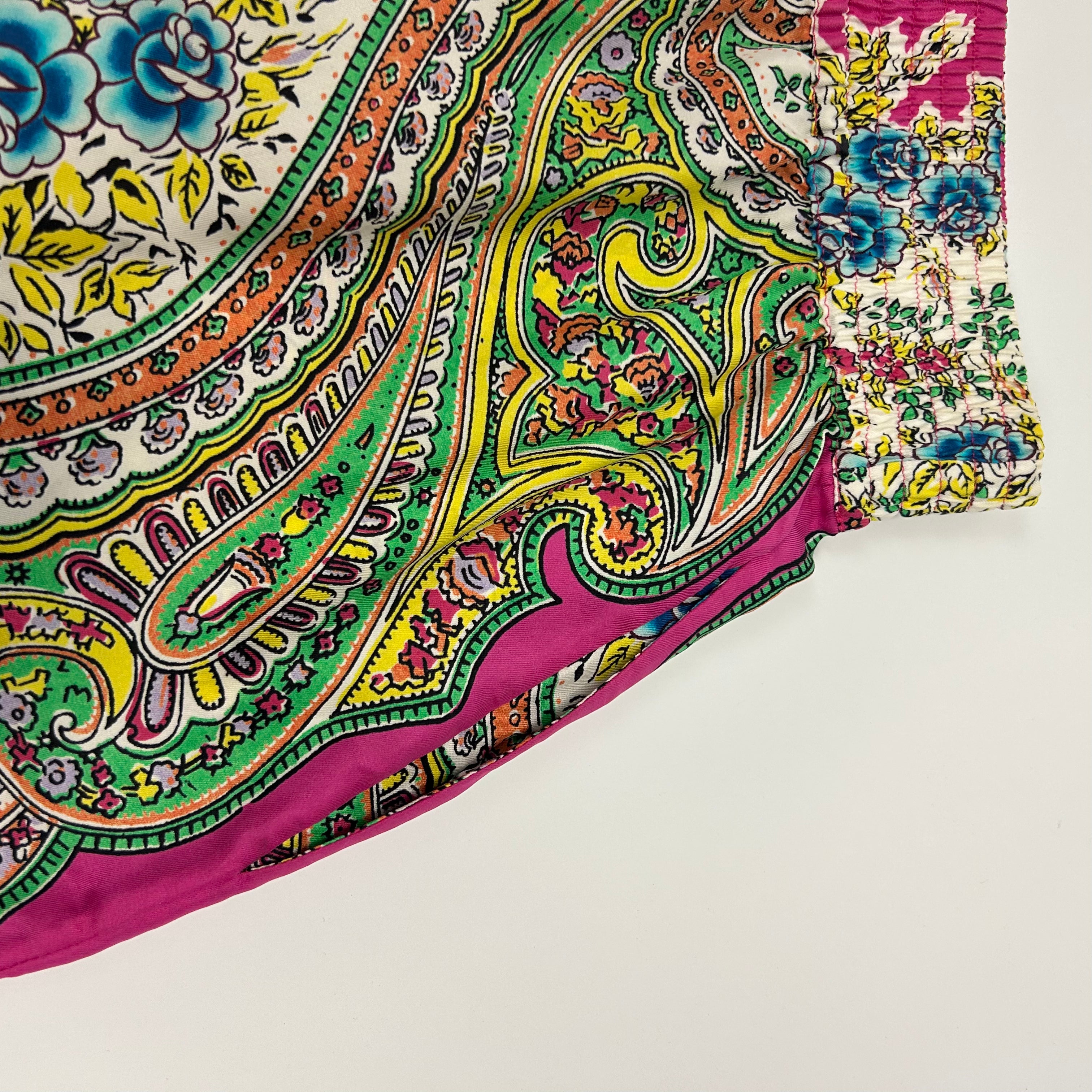 Etro £310 Multi Paisley Silk Crop Shorts S