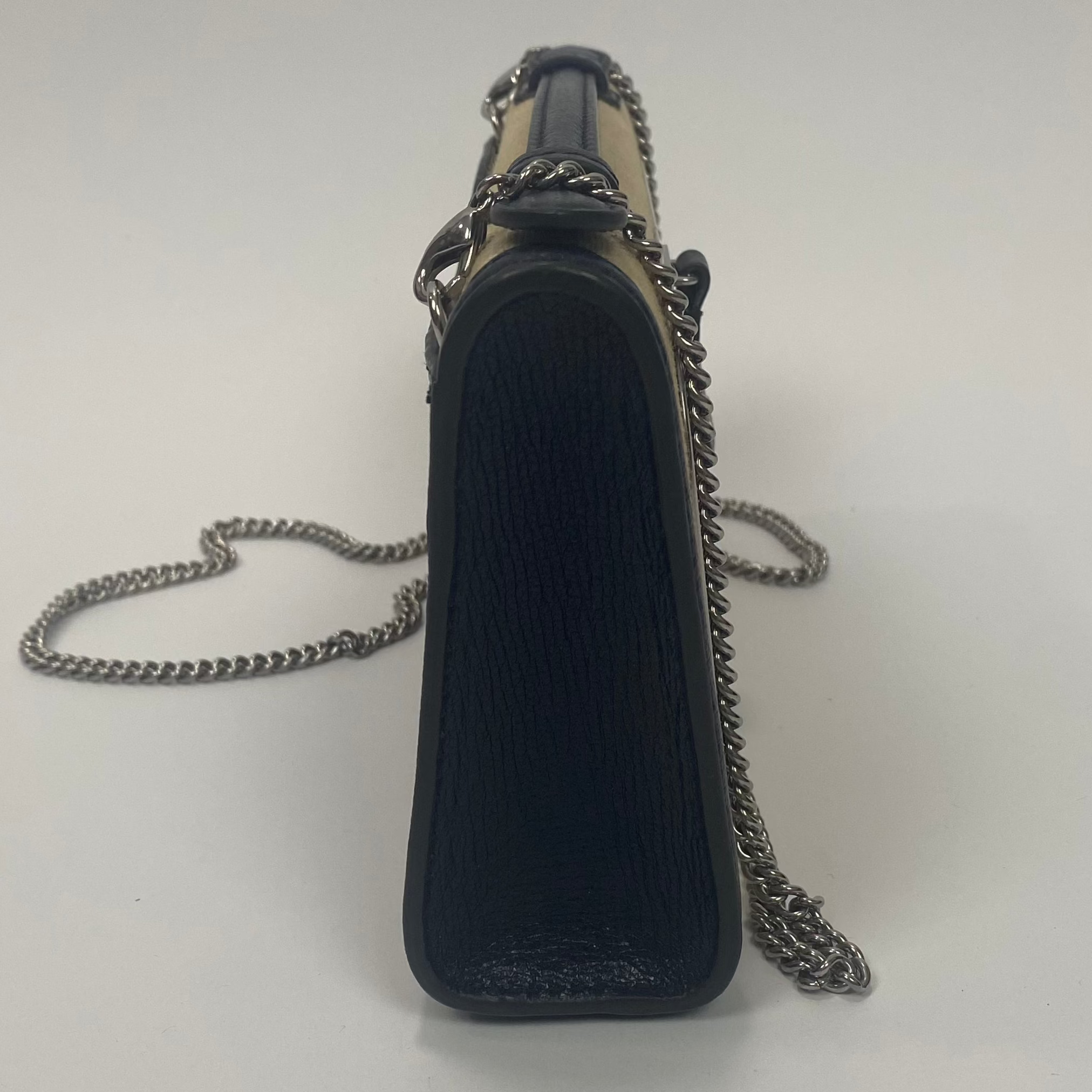 Anya Hindmarch Navy & Cream Postbox Clutch/Shoulder Bag