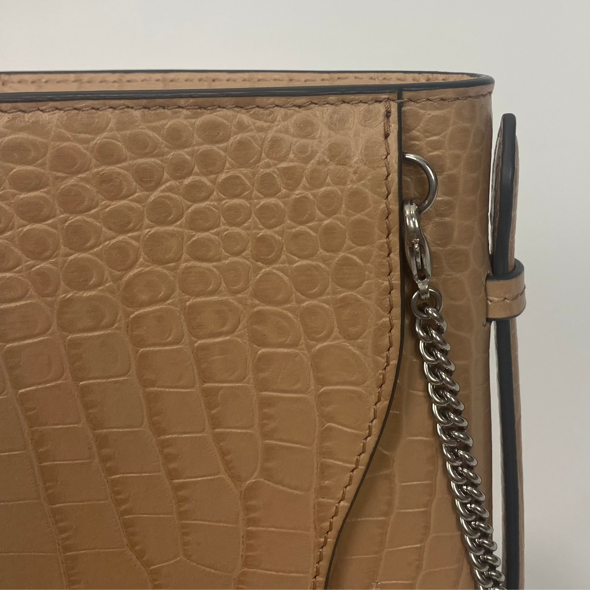 Anya Hindmarch Nude Leather Postbox Clutch/Shoulder Bag