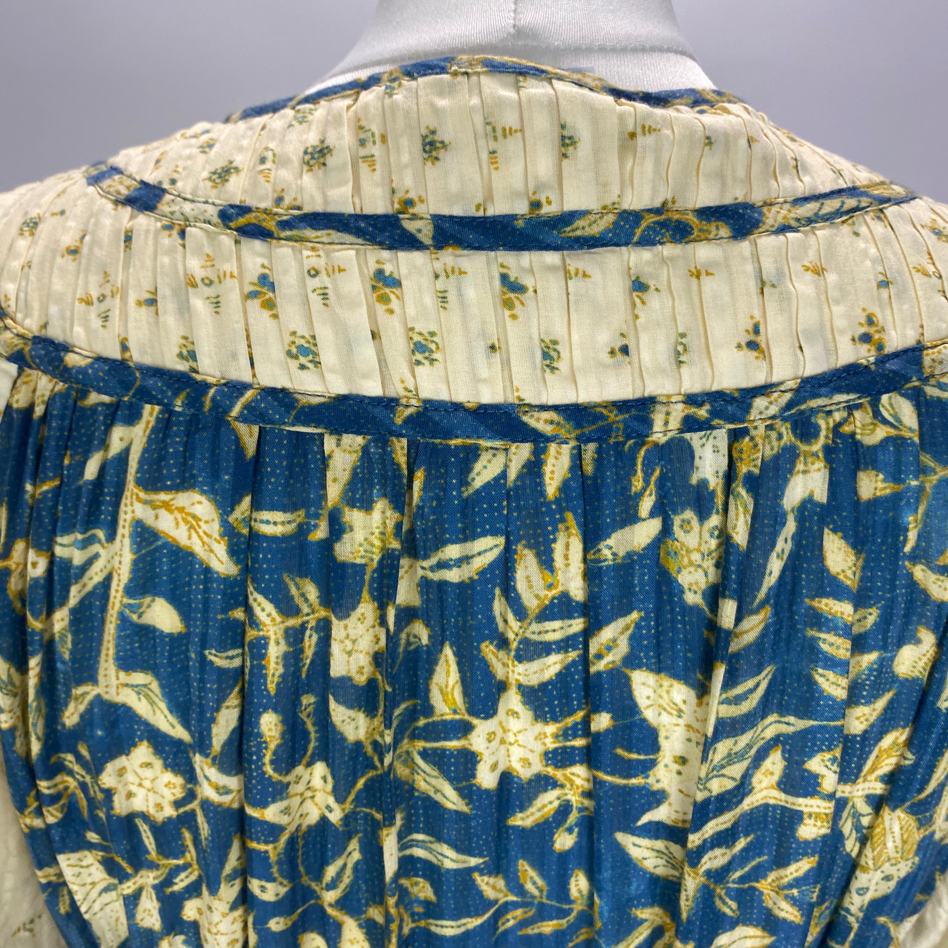 Ulla Johnson £510 Buttermilk & Blue Floral Print Belted Dress XS
