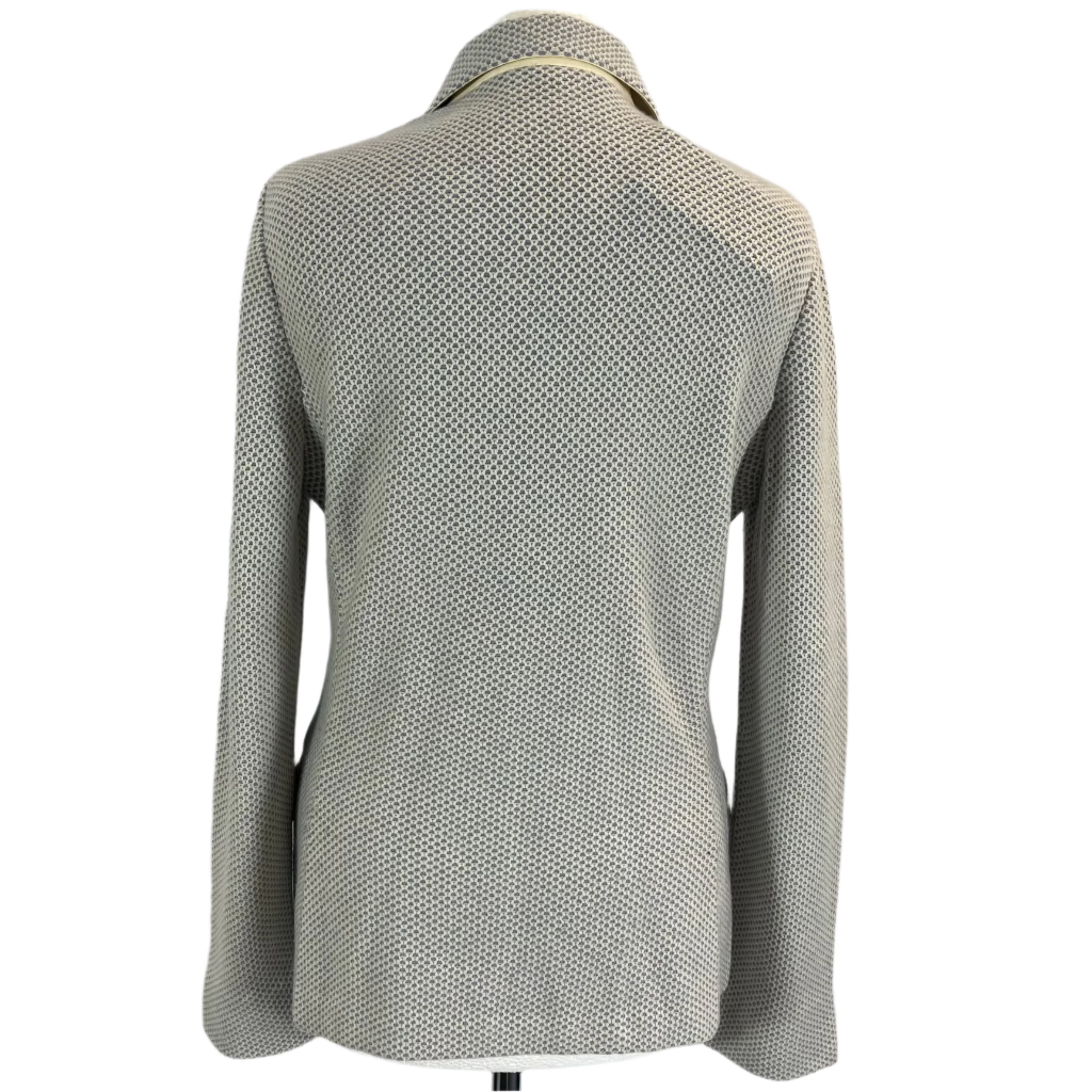 Loro Piana Pale Blue & Ecru Knit Baby Cashmere Jacket S