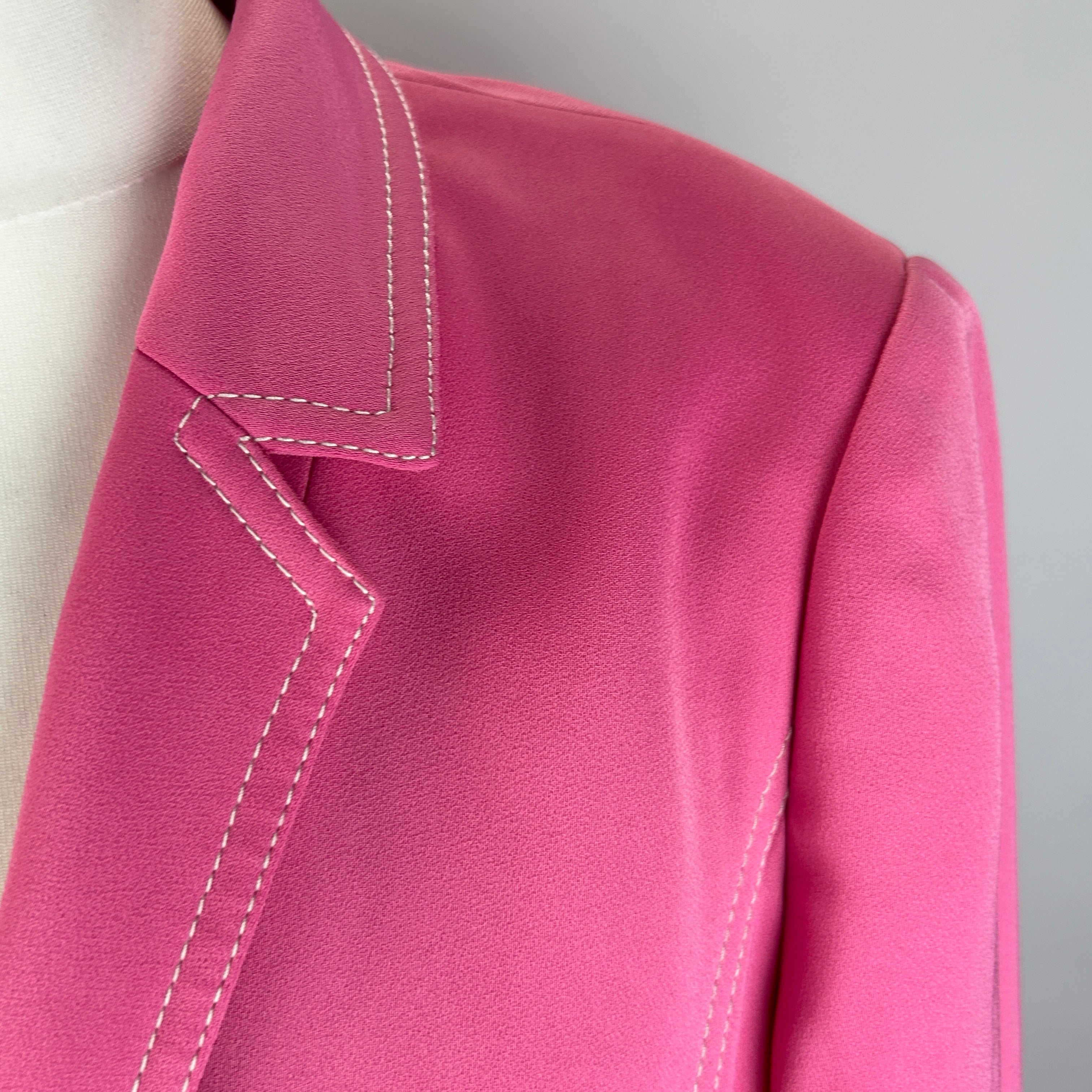 Me&Em New Sugar Pink Silky Topstitched Jacket M