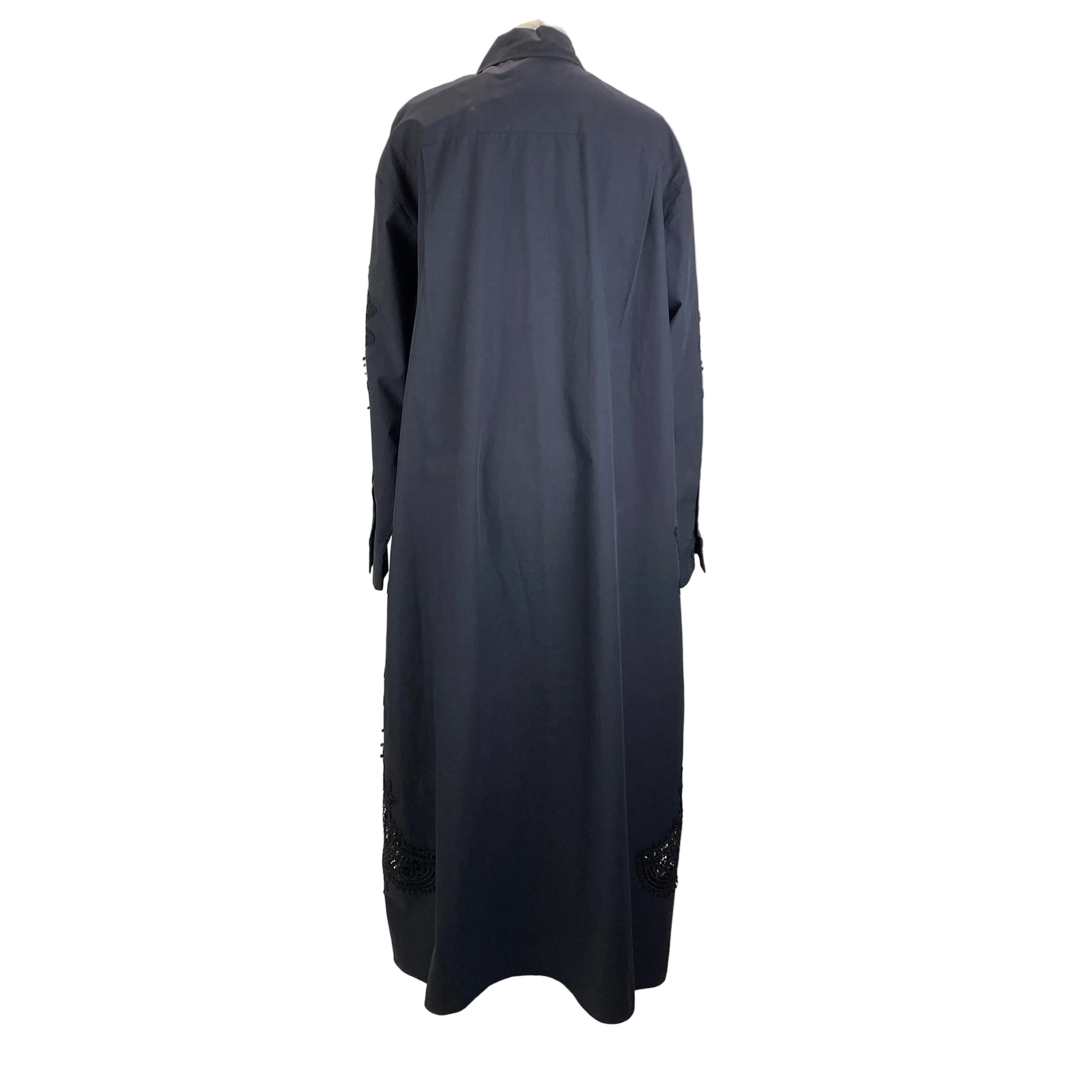 Essentiel Antwerp New £265 Navy Cotton & Lace Maxi Dress M/L/XL