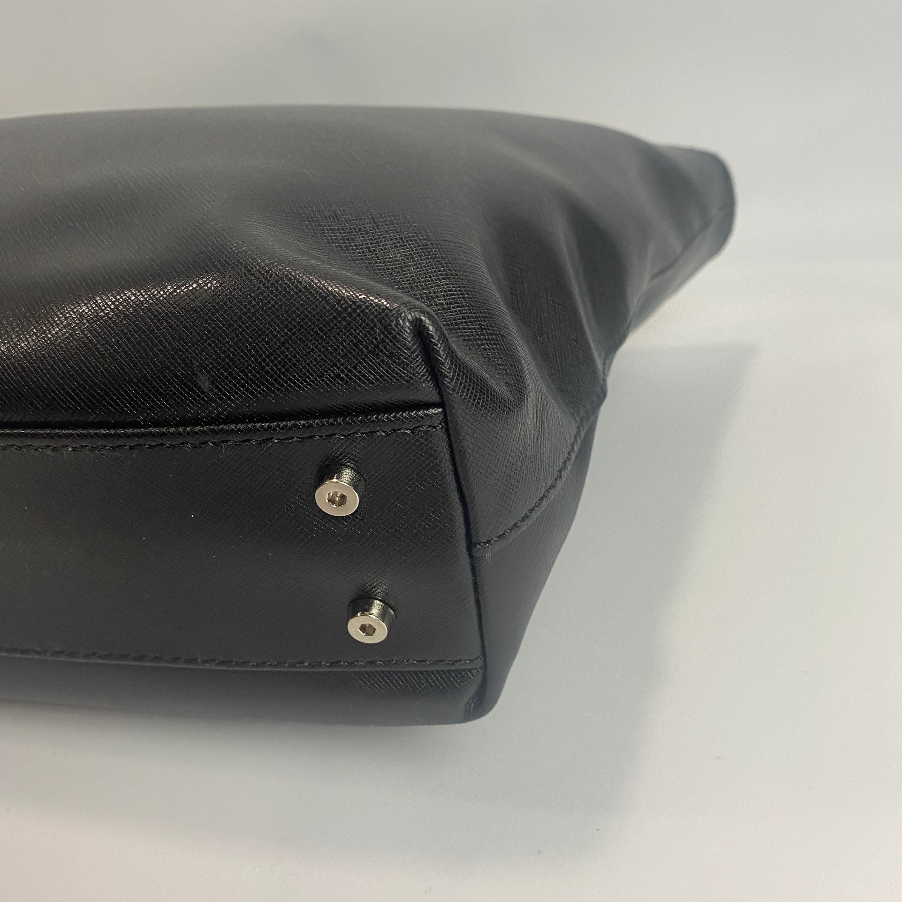 Coccinelle Black Saffiano Leather Tote Bag