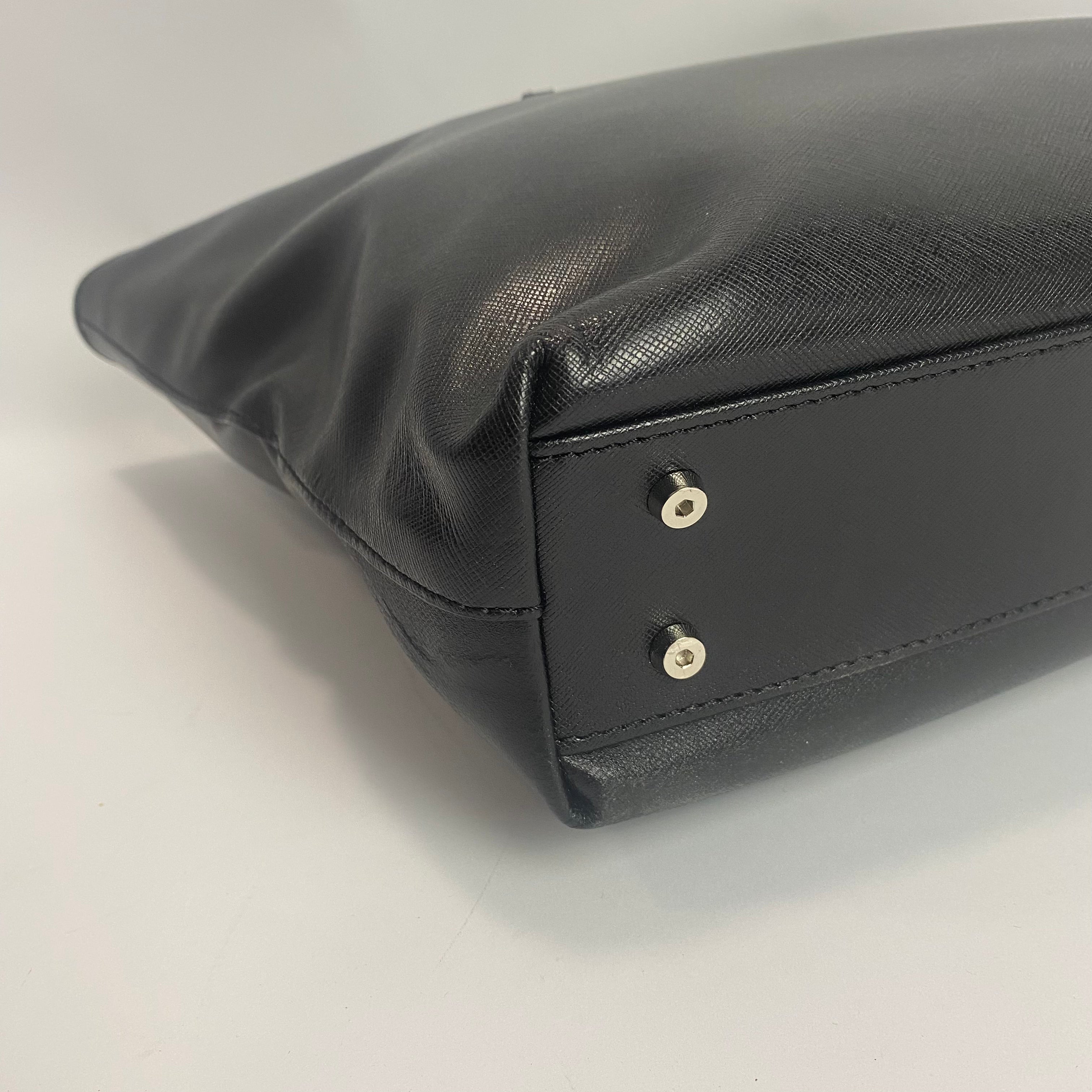 Coccinelle Black Saffiano Leather Tote Bag