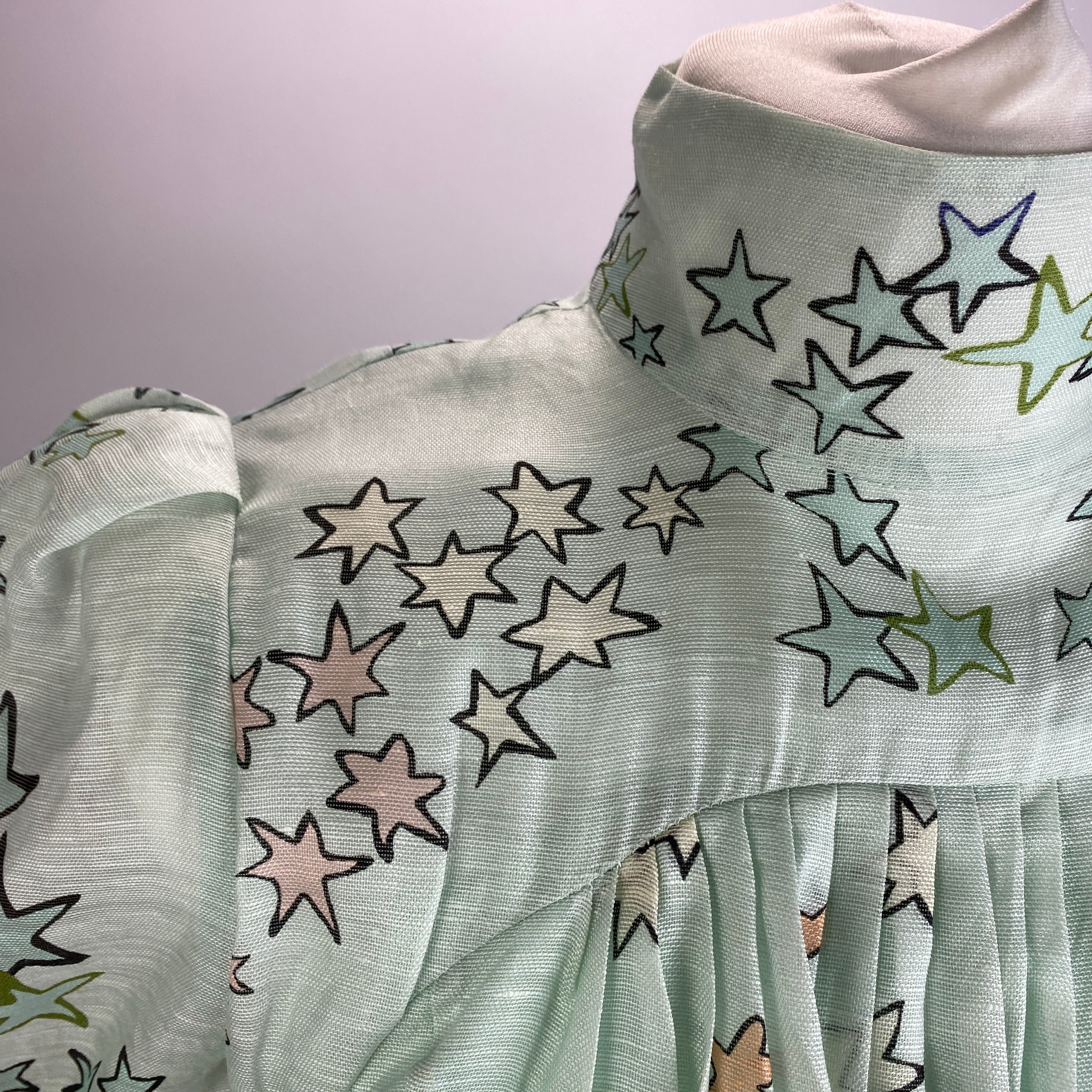 Zimmerman New Mint Linen Organza Print Midi Dress XS