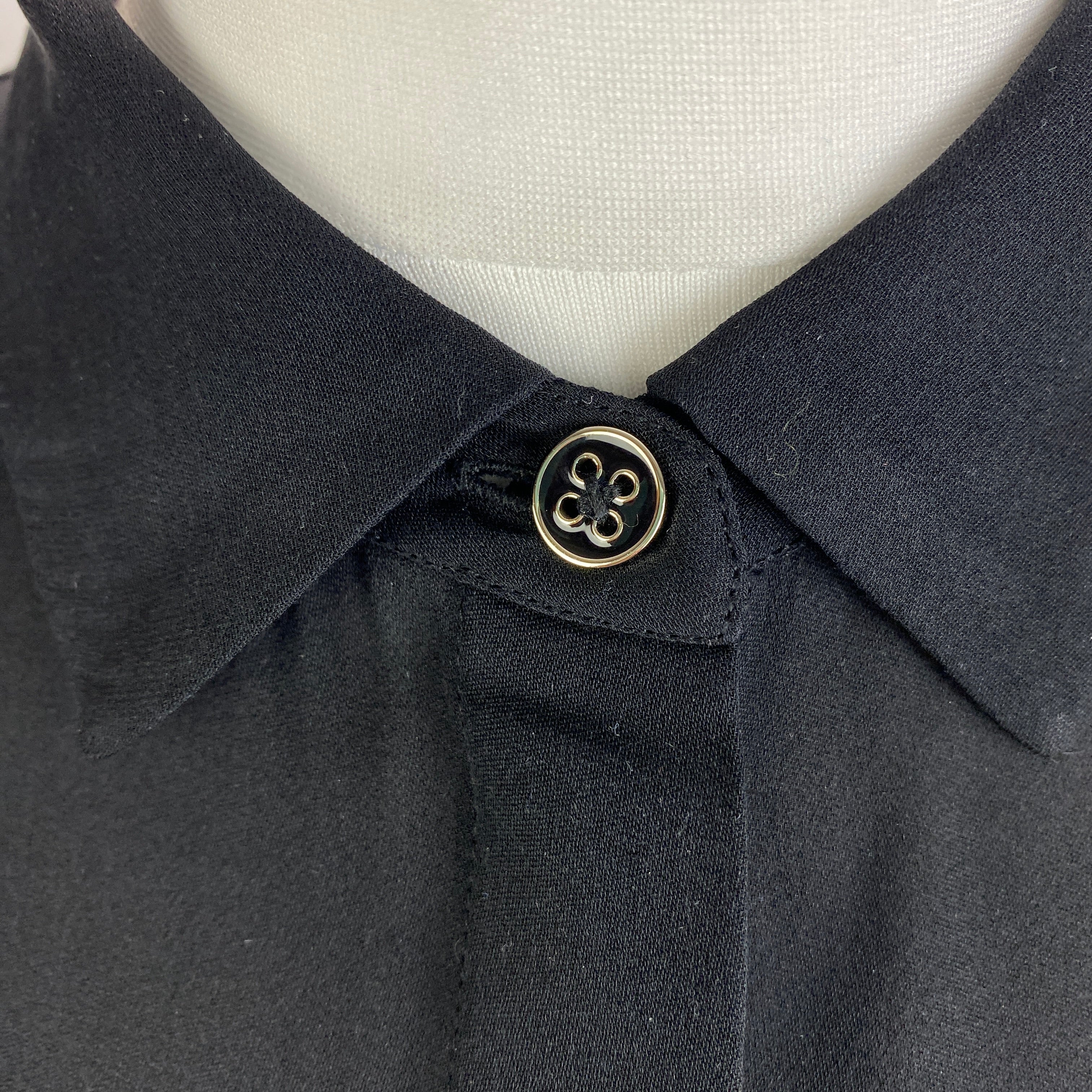 Me&Em Black Silk Slim Fit Shirt XS