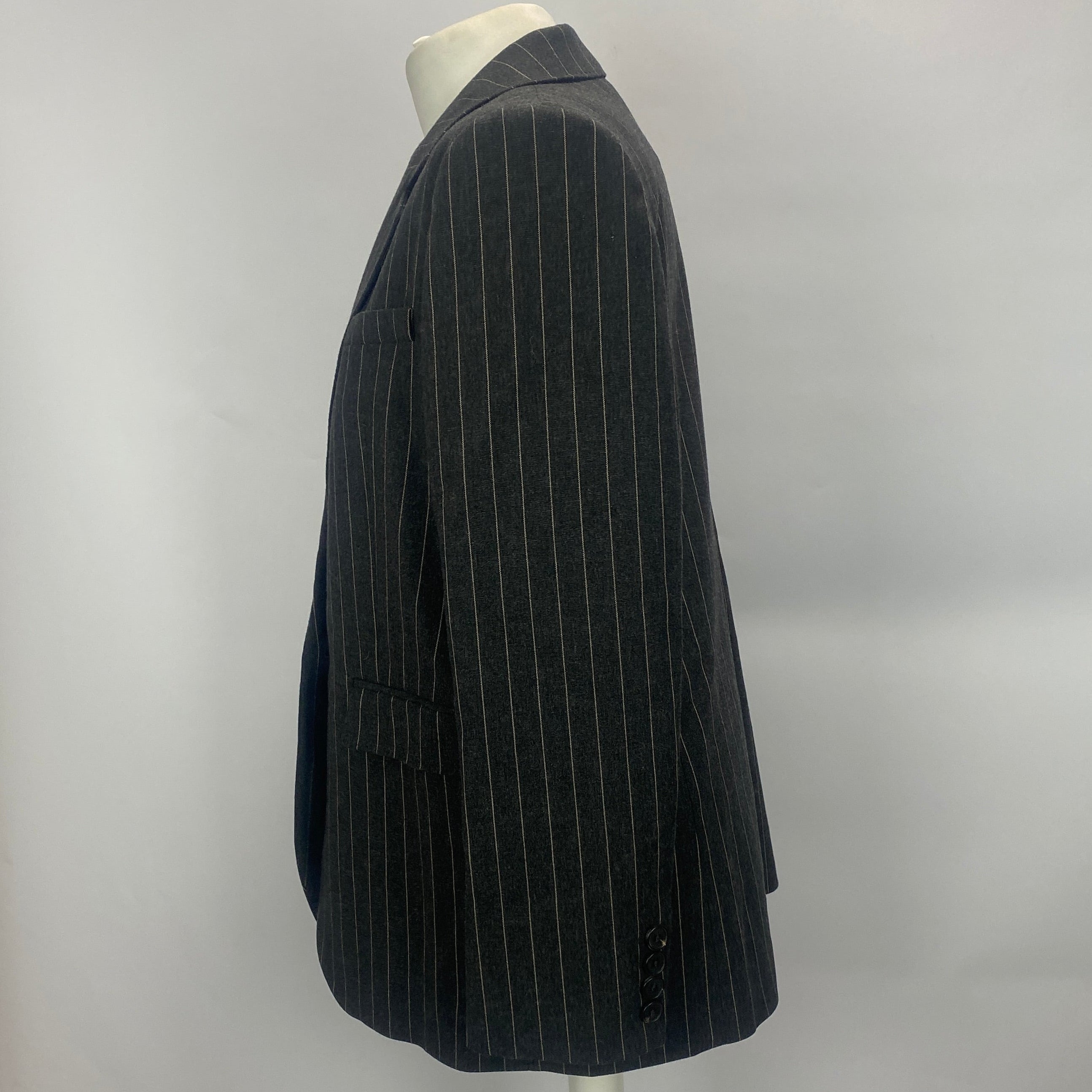 Me&Em New £350 Grey Pinstripe Sharp Shoulder Blazer M