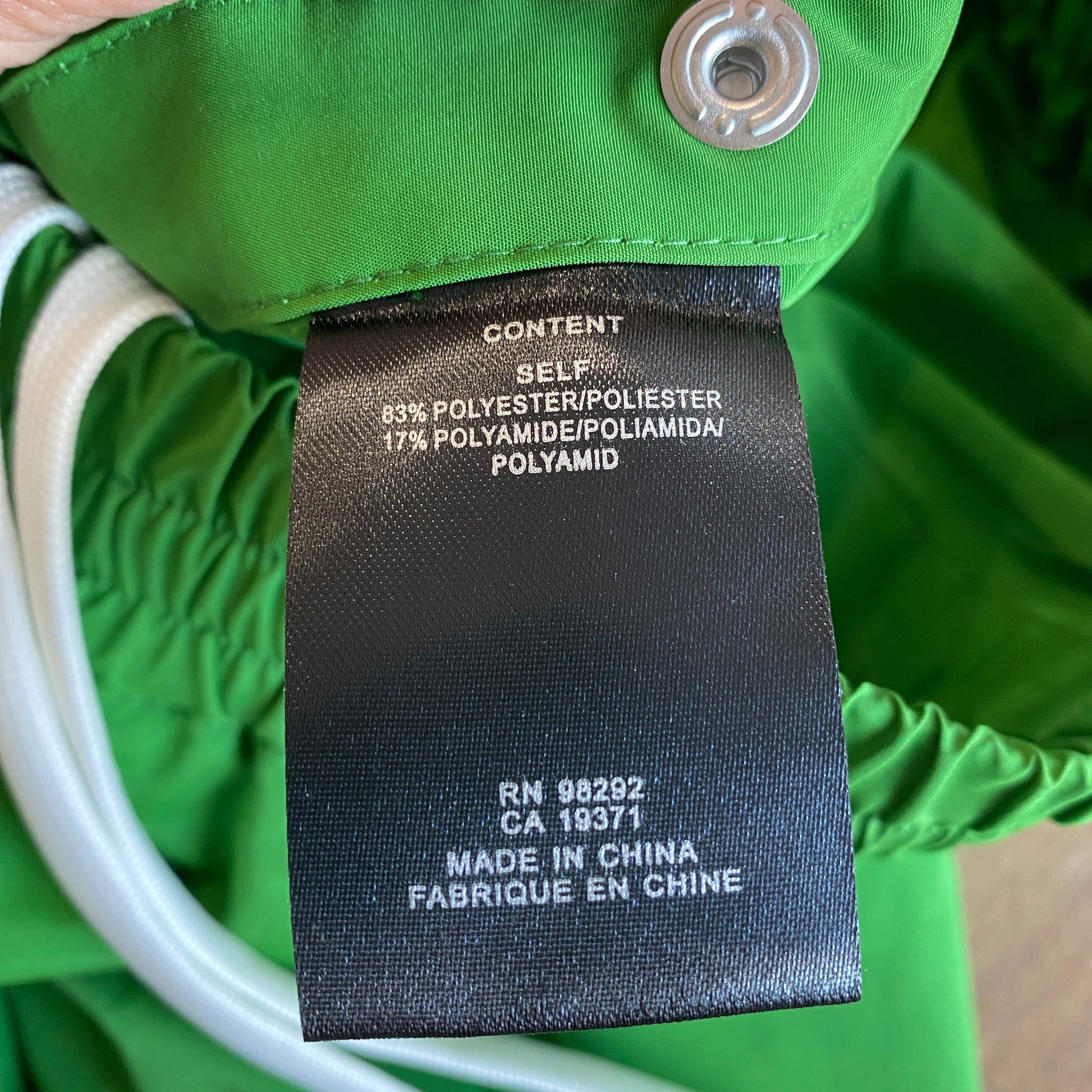 Tibi New £735 Emerald Poppered Nylon Track Pants XS