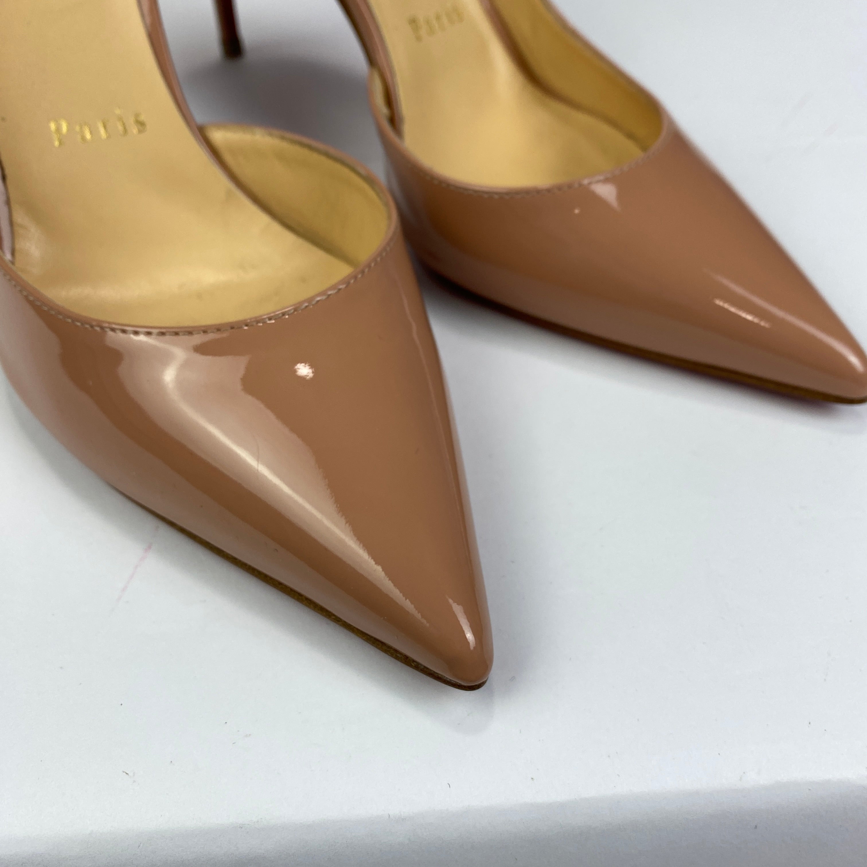 Christian Louboutin £720 Nude Iriza 85 Heels 37