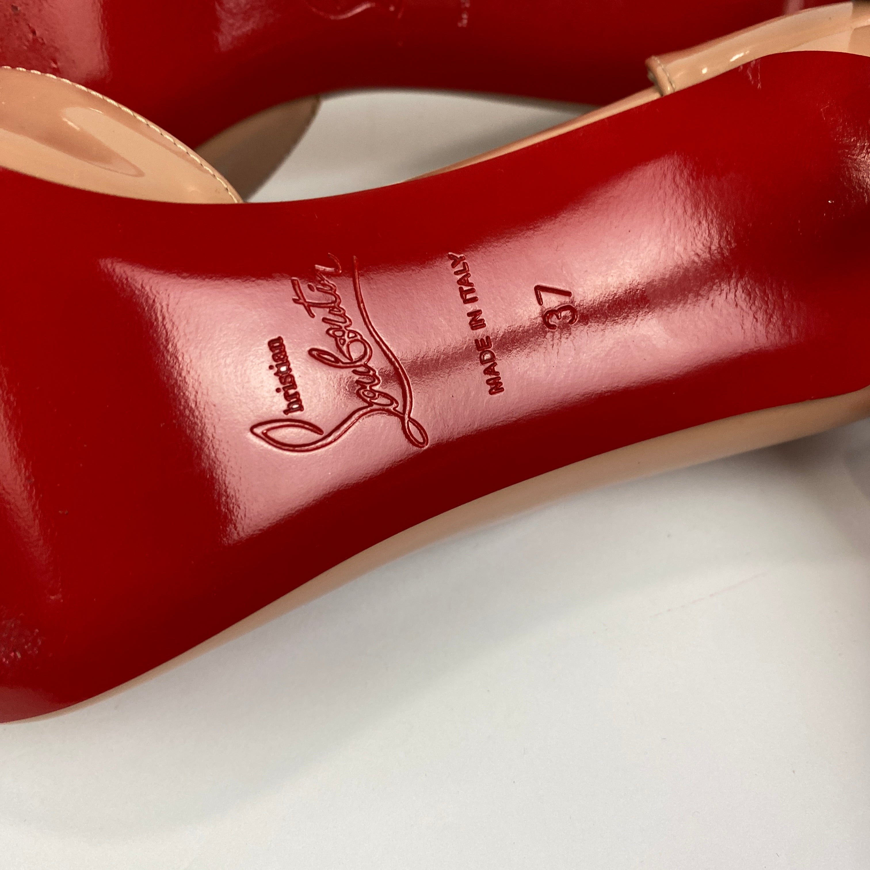 Christian Louboutin £720 Nude Iriza 85 Heels 37
