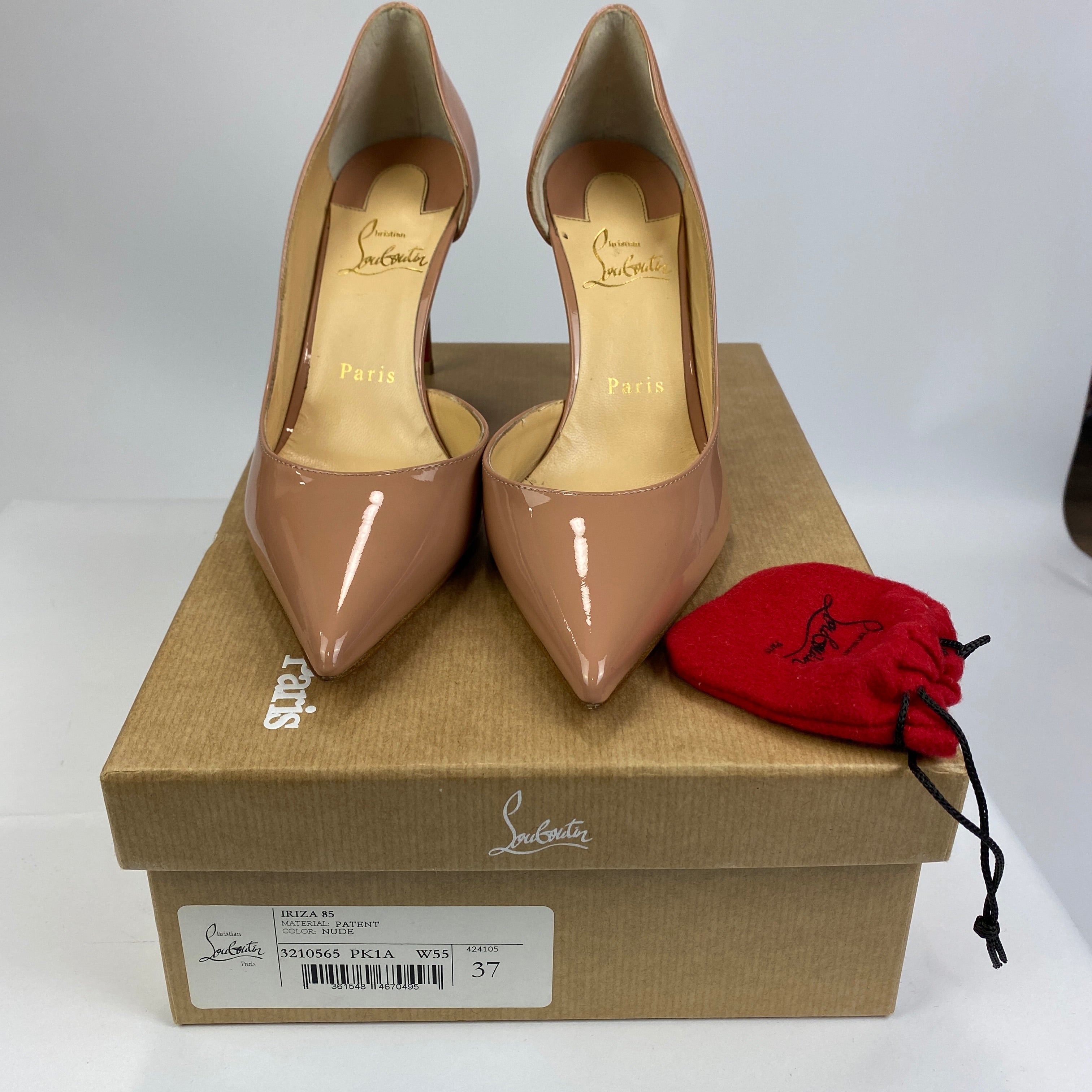 Christian Louboutin £720 Nude Iriza 85 Heels 37